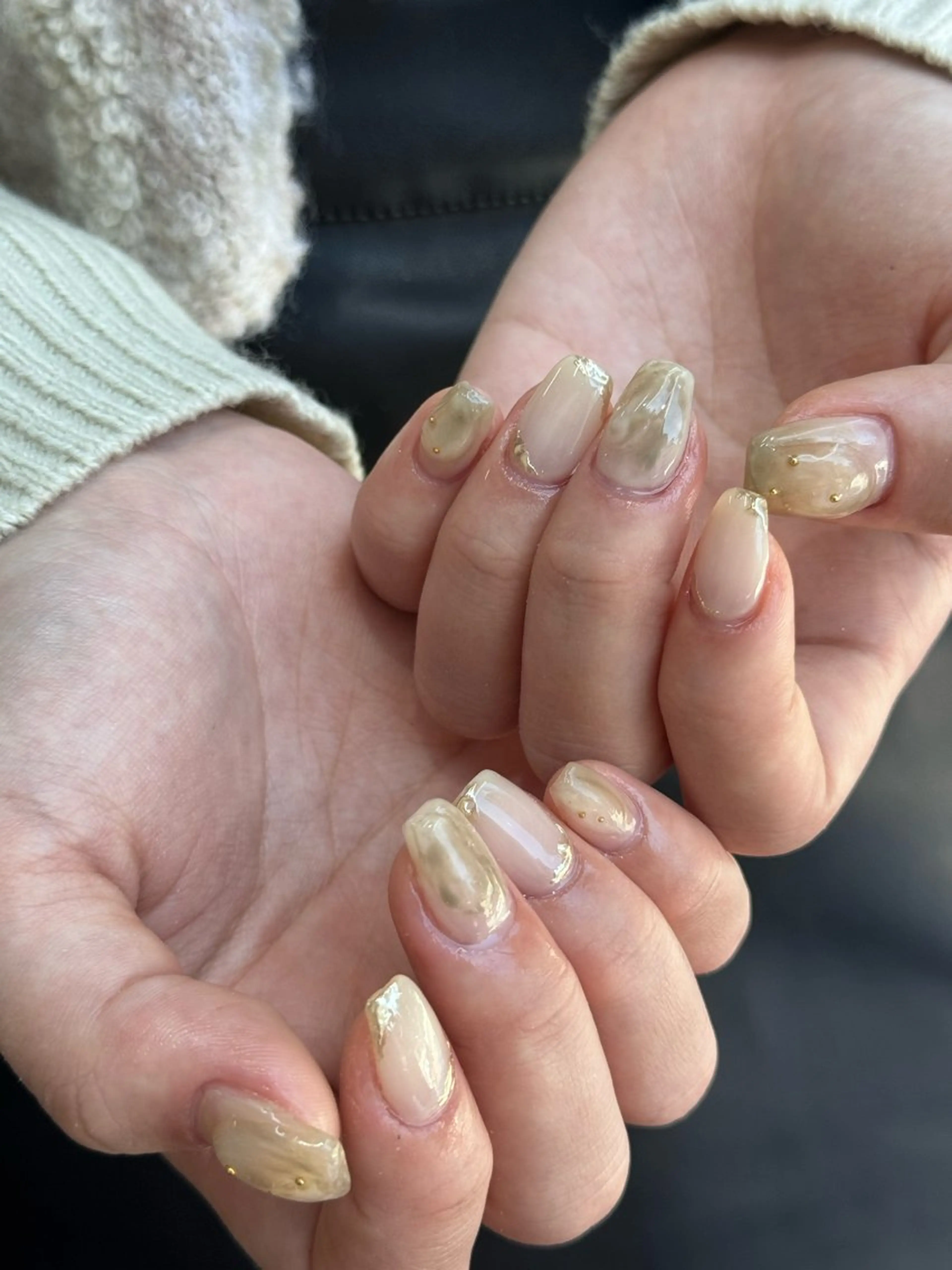 ネイル フレンチネイル マグネットネイル メンズネイル ニュアンスネイル ワンカラーネイル ハンドネイル GRANDE大須 Cecil💜のネイルデザイン