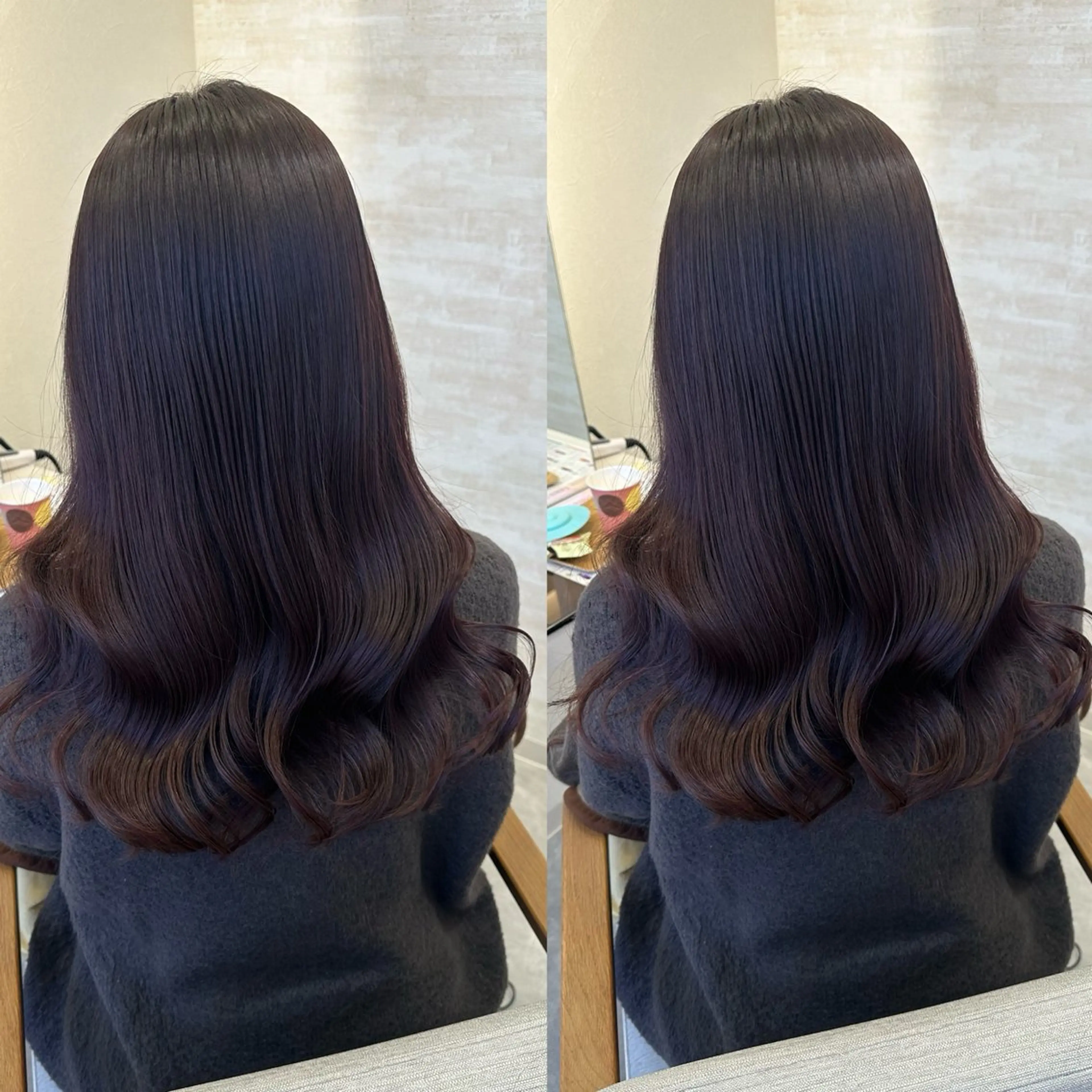 セミロング ピンクブラウン 髪質改善&ヘアケア 永山若奈のヘアスタイル