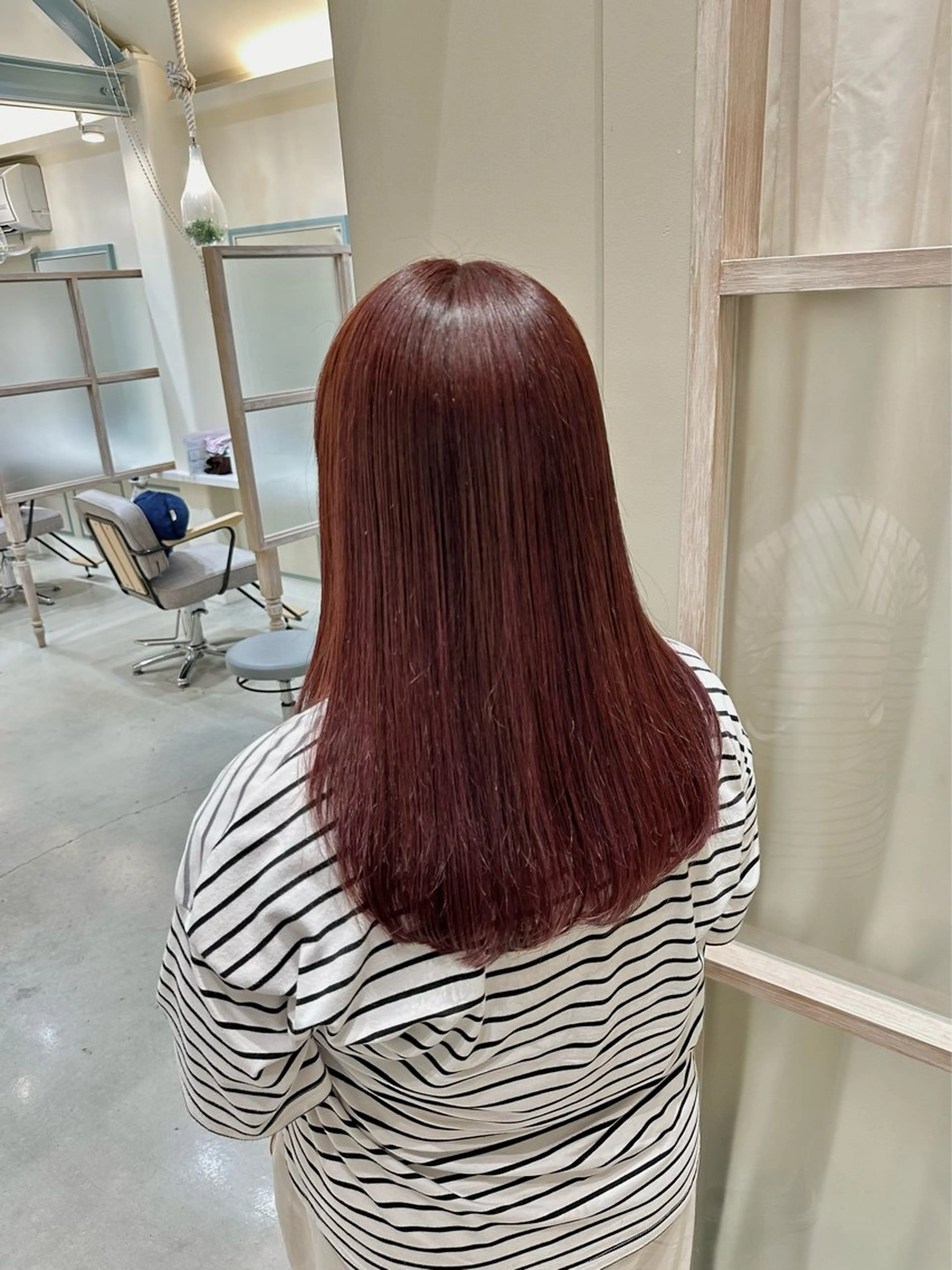 ロング カラー ブリーチ ブリーチなしカラー ピンクカラー N,SOL / 岩上 新大のヘアスタイル