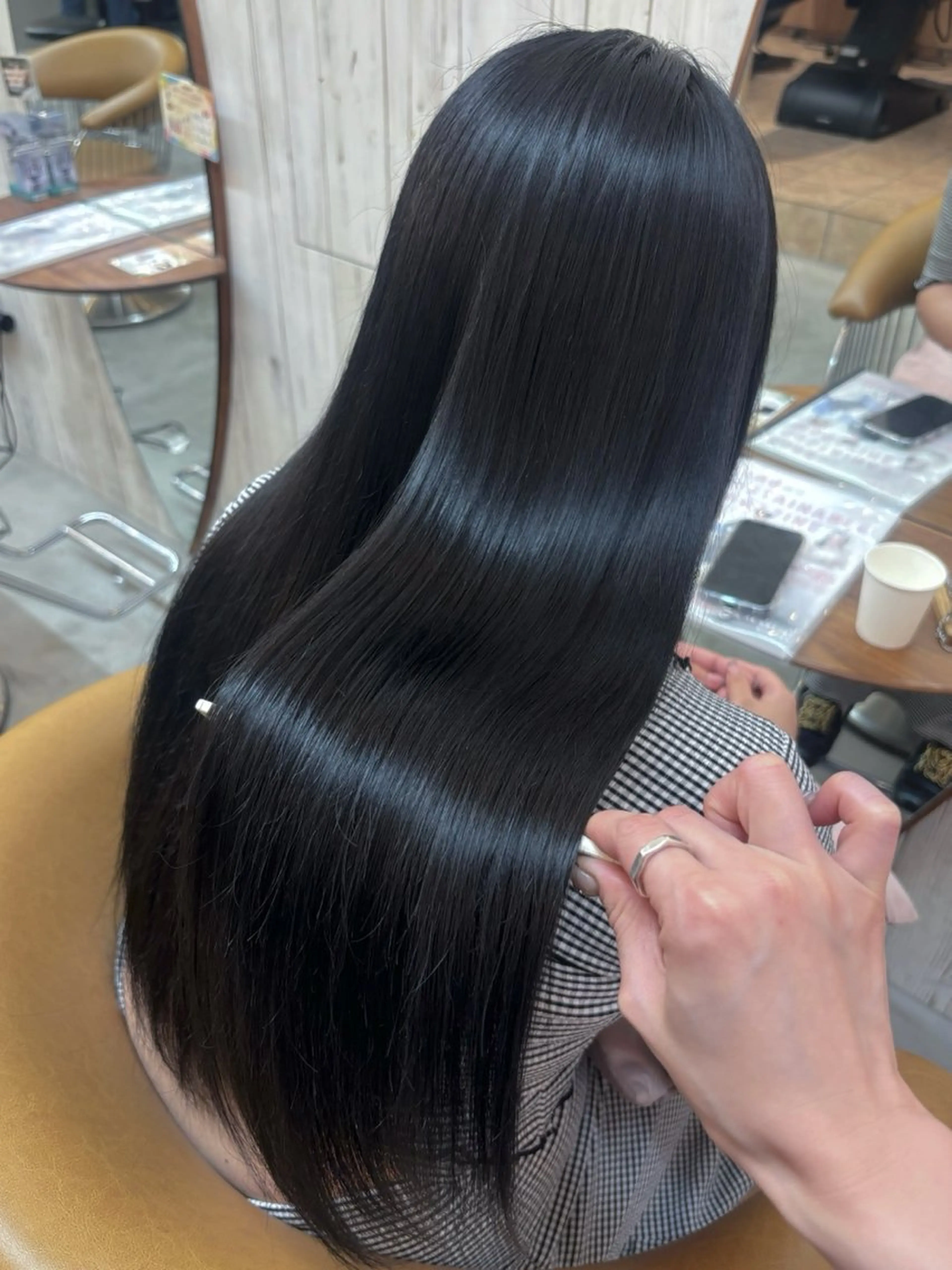 ロング カラー カット ヘアカラー トリートメント 韓国レイヤー🇰🇷 /縮毛矯正💎/月音のヘアスタイル