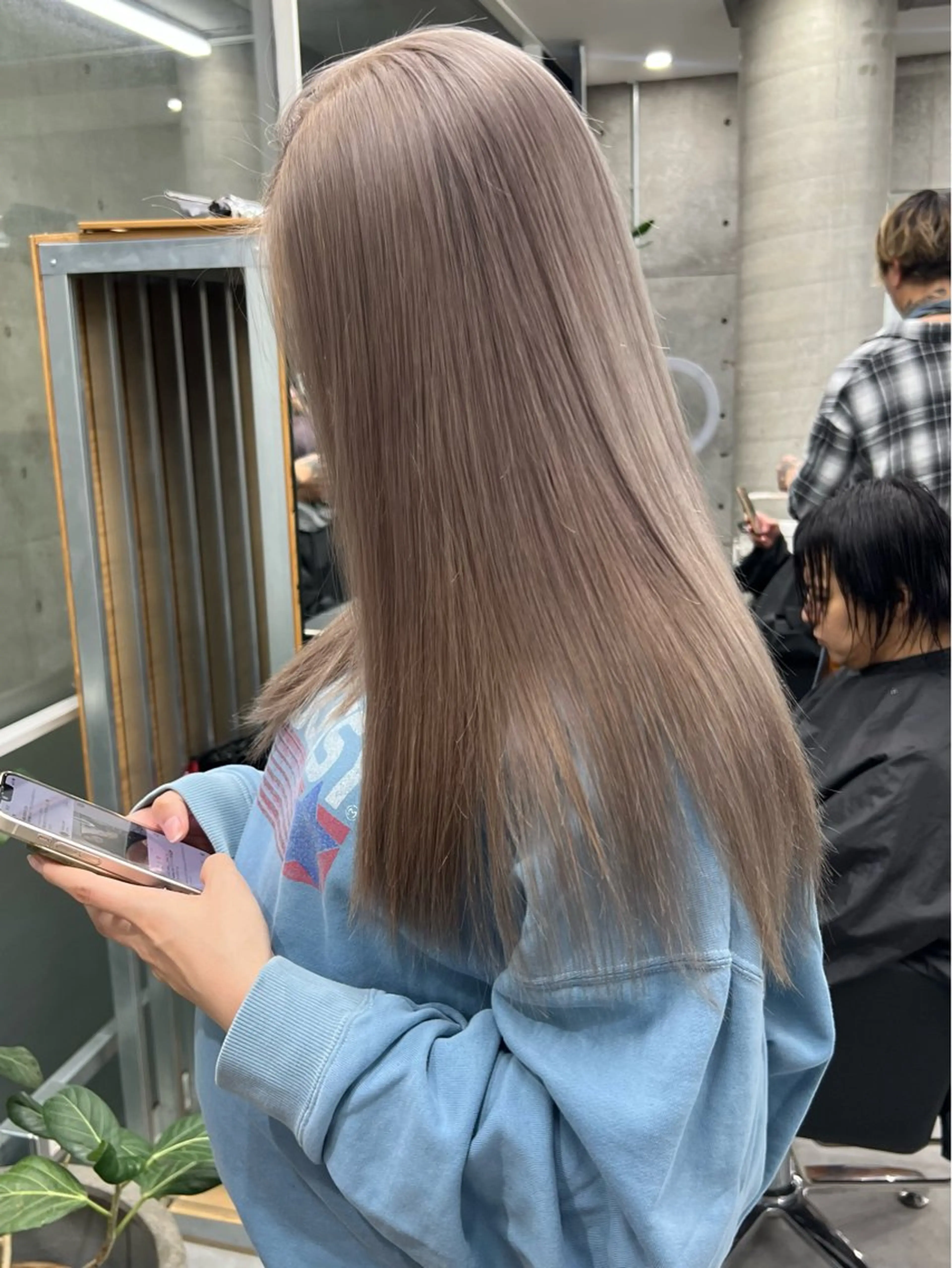 ロング ヘアカラー トリートメント azusa/心斎橋/ ハイトーンカラーのヘアスタイル