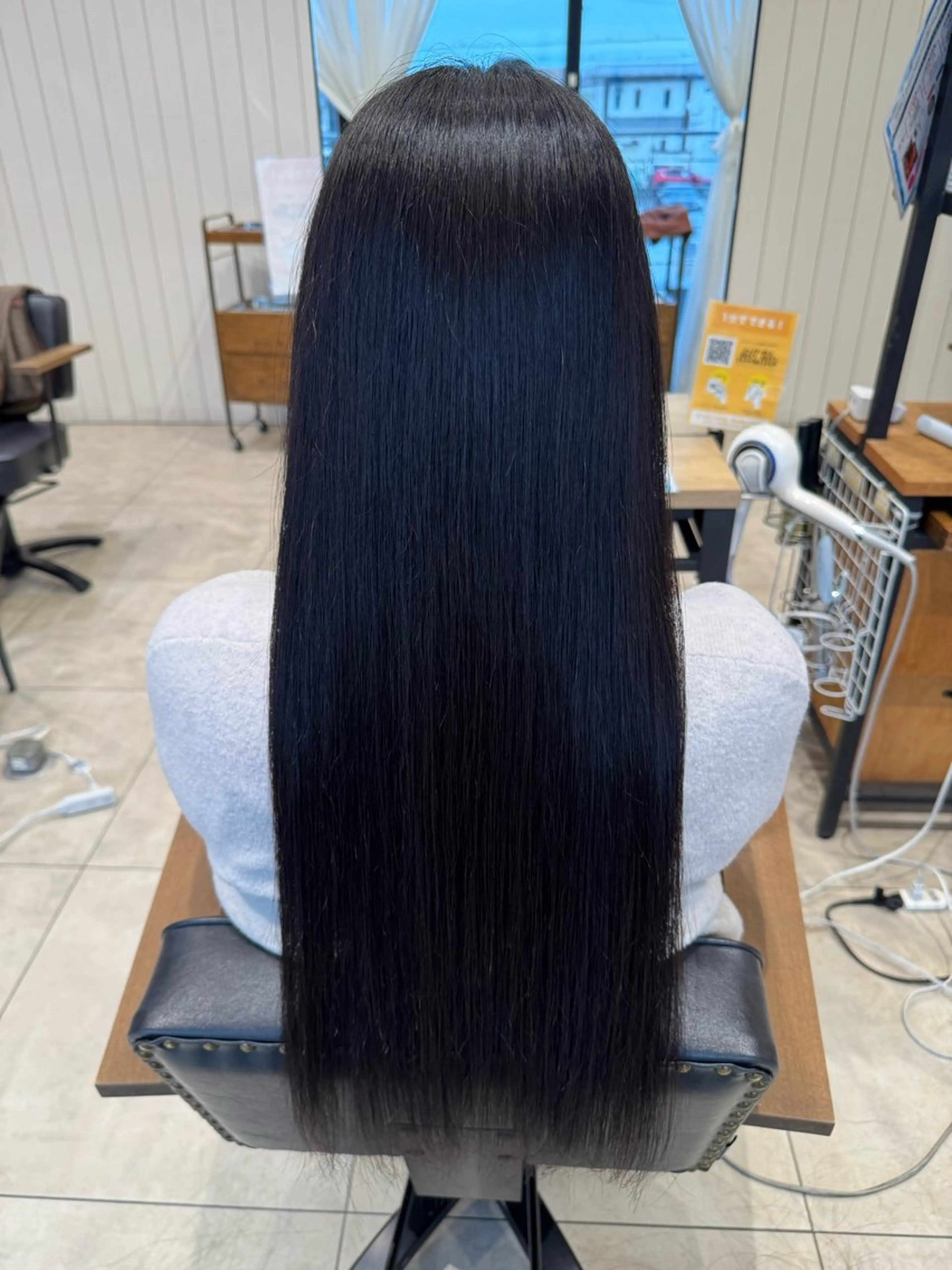 ロング メンズストレート⭐️ 髪質改善カラー⭐️のヘアスタイル