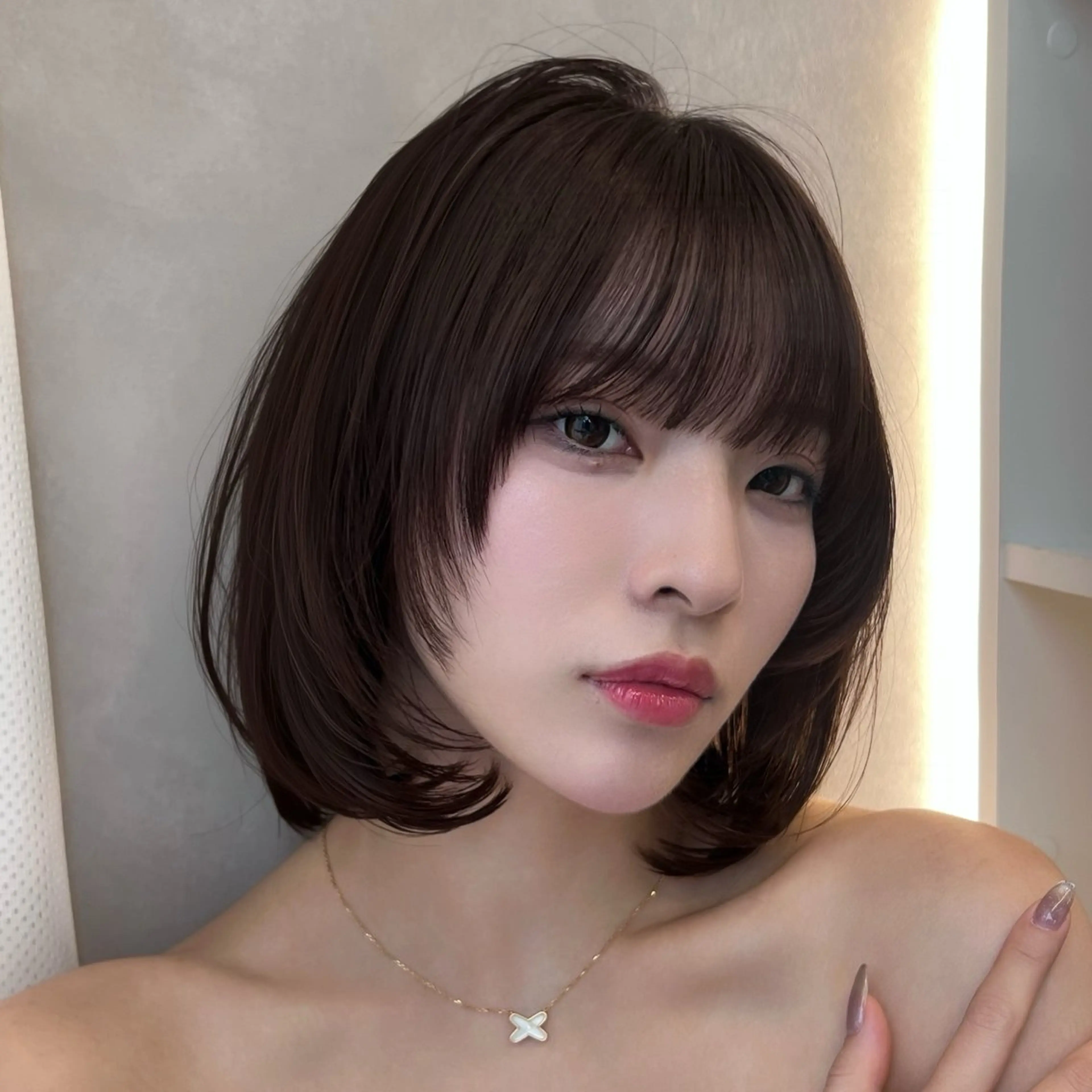 似合わせカット➕透け感ワンカラー　　透明感とツヤを重視したカラー✨似合わせカットで上品な印象に仕上げます。の写真