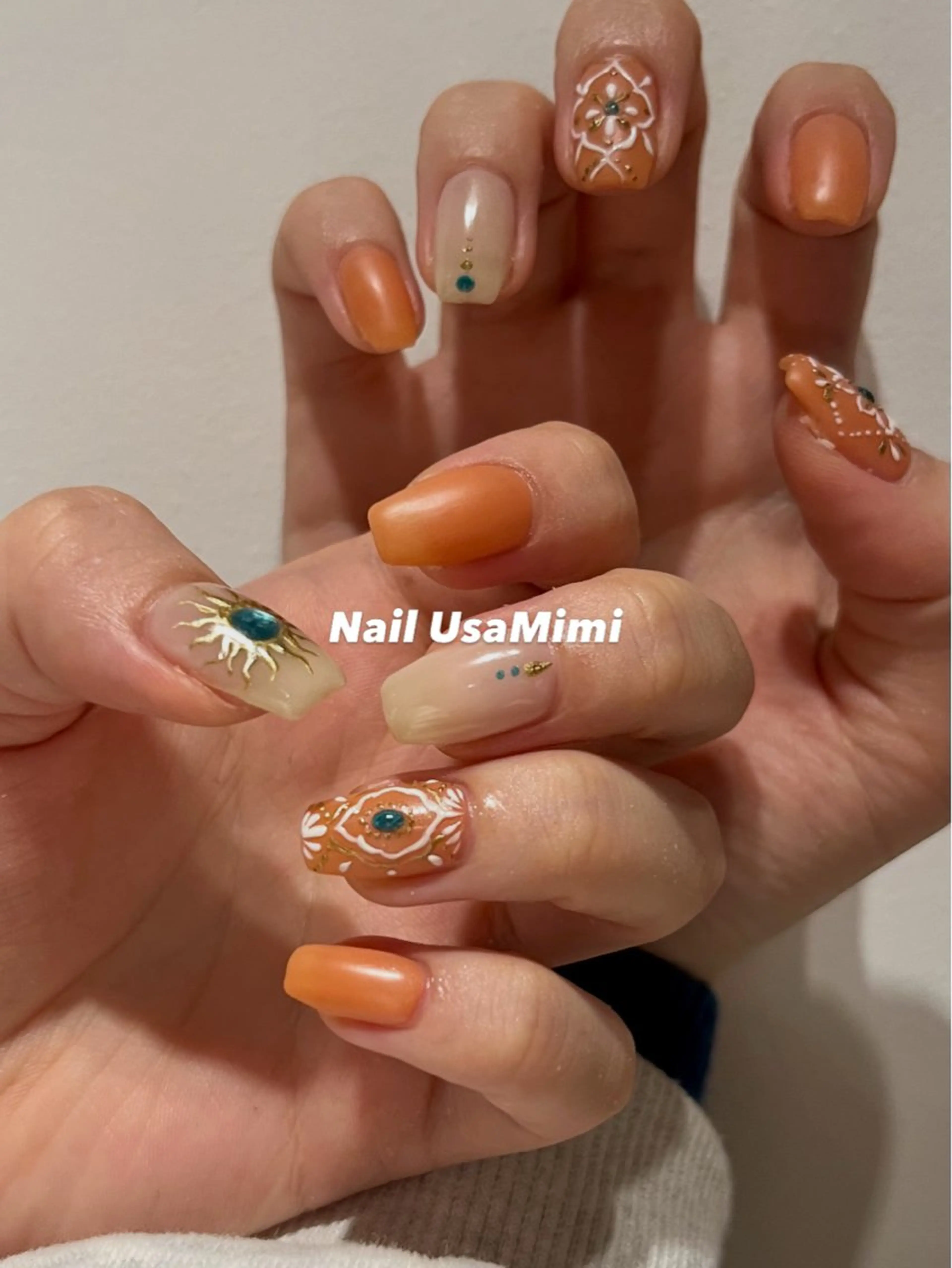ネイル アートネイル ジェルネイル キラキラネイル オフィスネイル 春ネイル ハンドネイル Nail Usa Mimi ASAKOのネイルデザイン