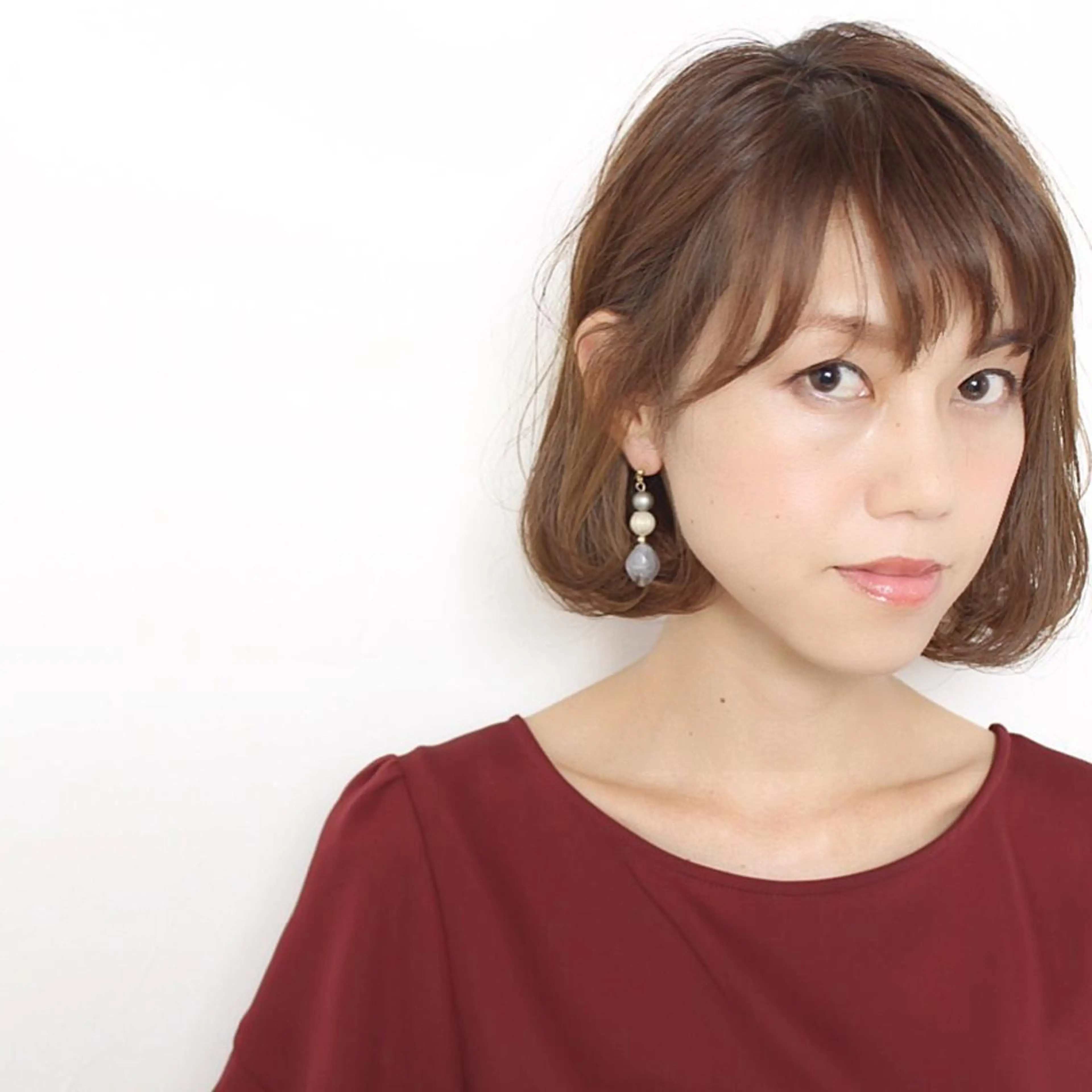 ミディアム カラー 須藤 さやかのヘアスタイル