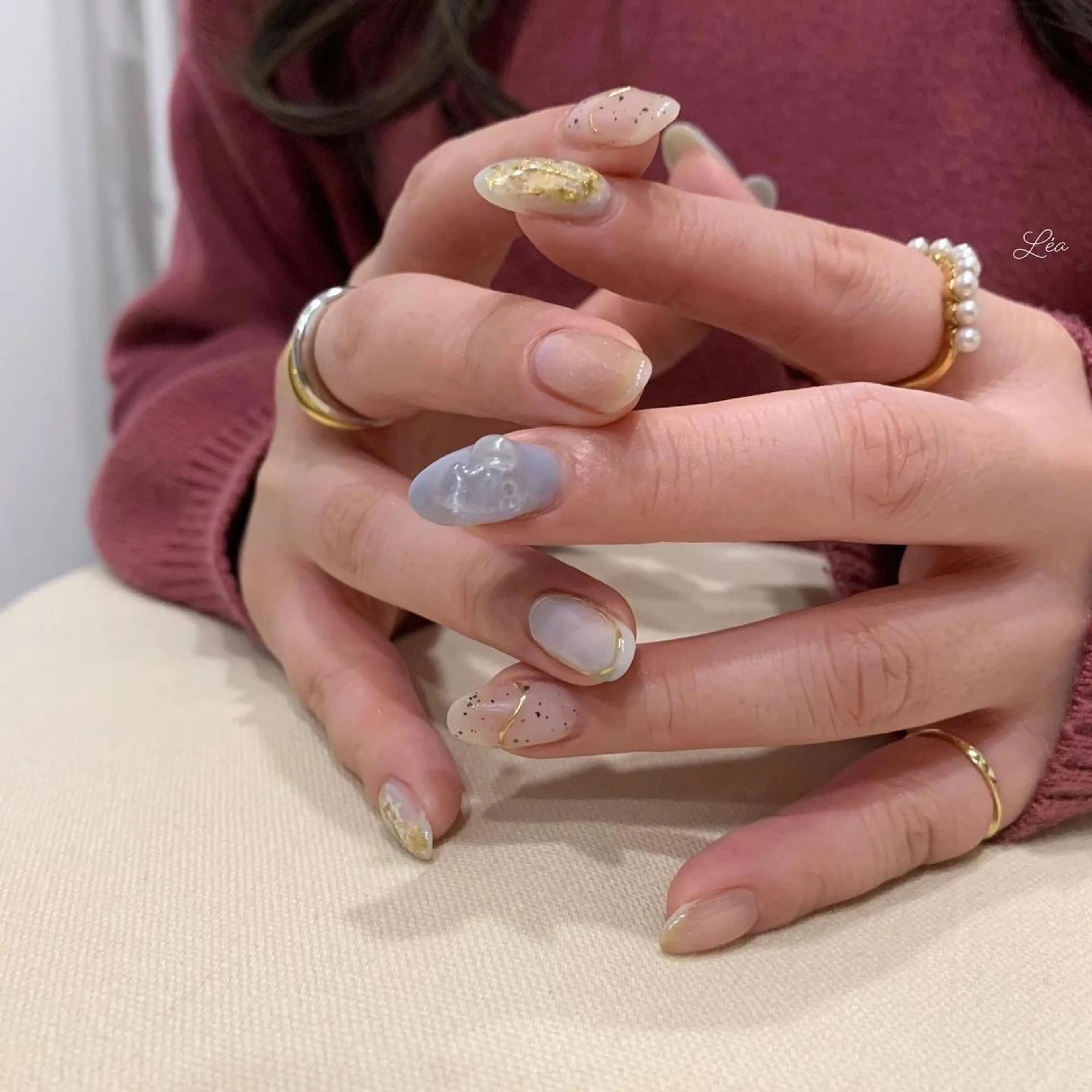 ネイル ジェルネイル 持ち込み パラジェル ソフトジェル Léa nailのネイルデザイン