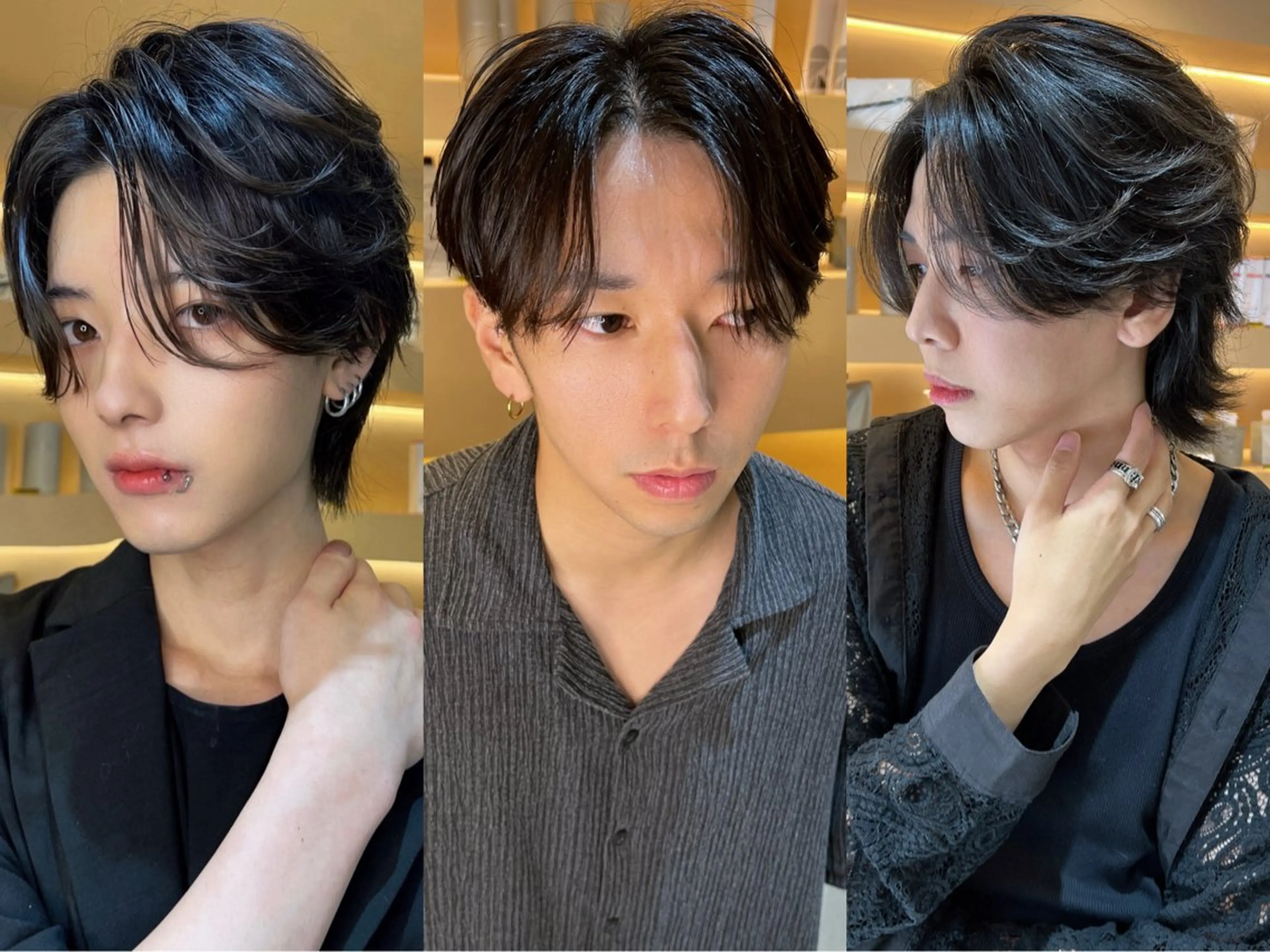 ショート カラー パーマ メンズ メンズ韓国風 くせ毛 韓国風ヘア ストレートパーマ ✨美髪矯正×髪質改善 🍎カイト🍎渋谷のヘアスタイル