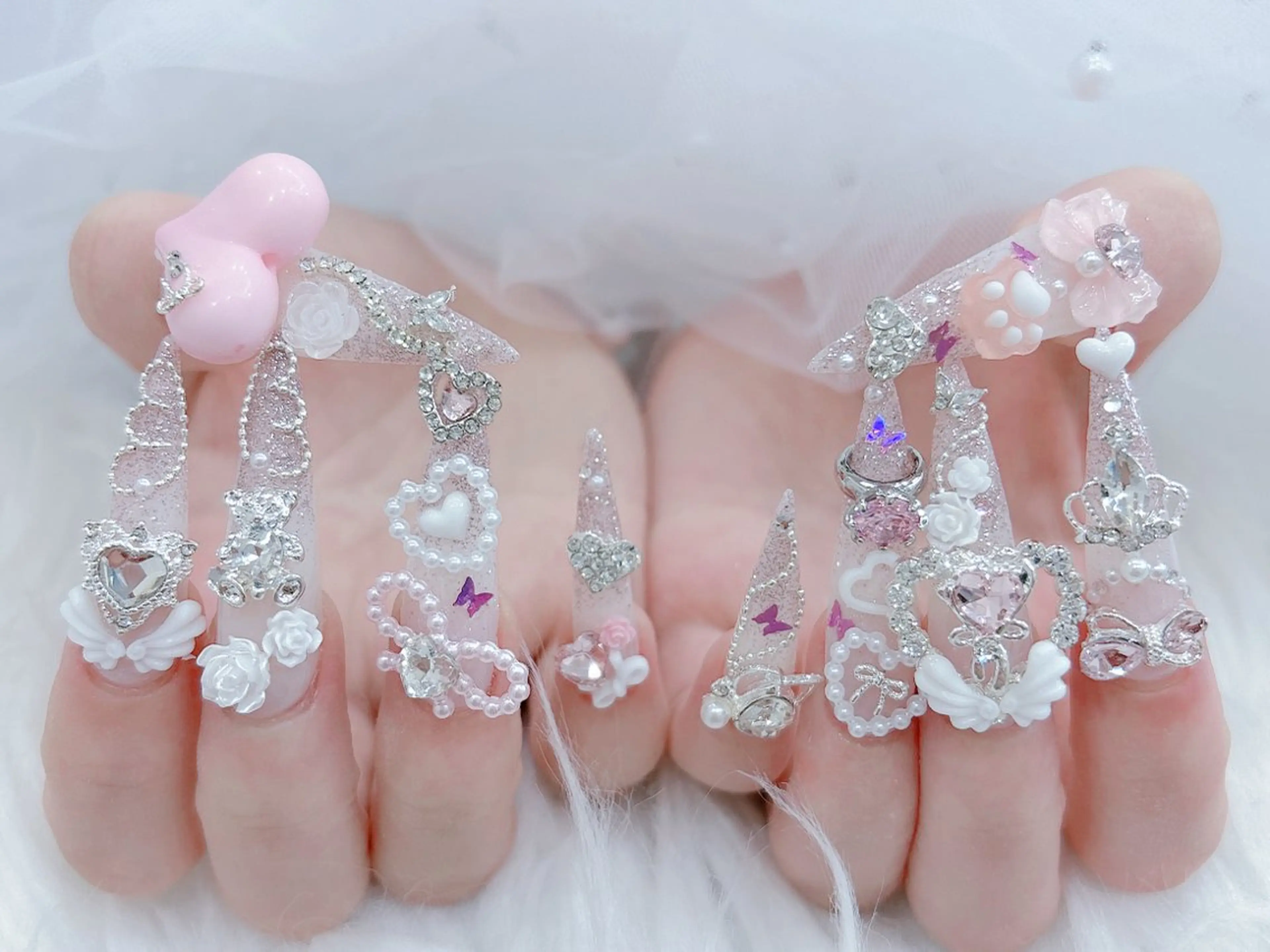 ネイル ハンドネイル MoMoA Nail ネイル長さ出し専門店のネイルデザイン