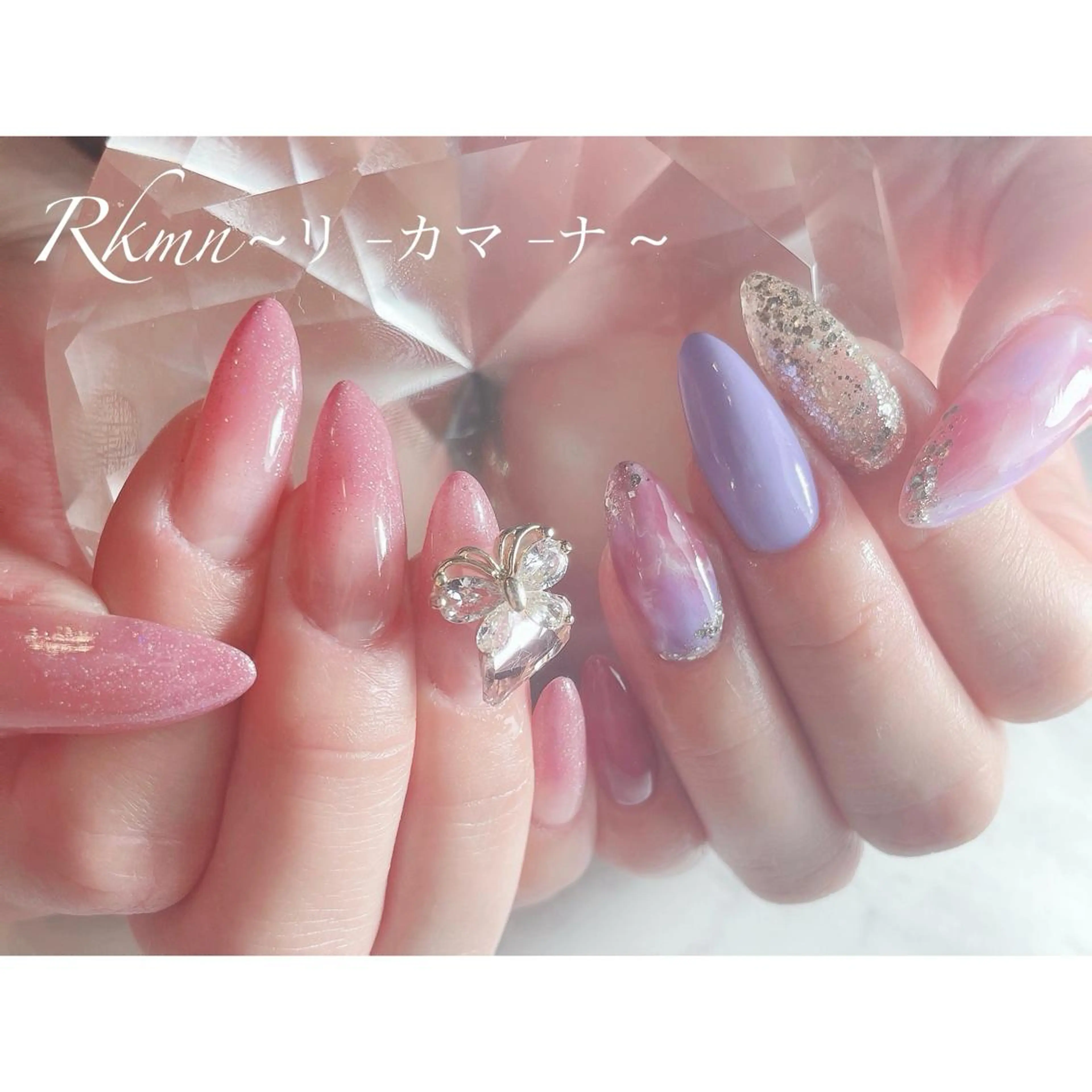 ネイル アートネイル フレンチネイル ジェルネイル グラデーション ハート ハンドネイル フットネイル ハンドケア Rkmn ~リ-カマ-ナ~のネイルデザイン