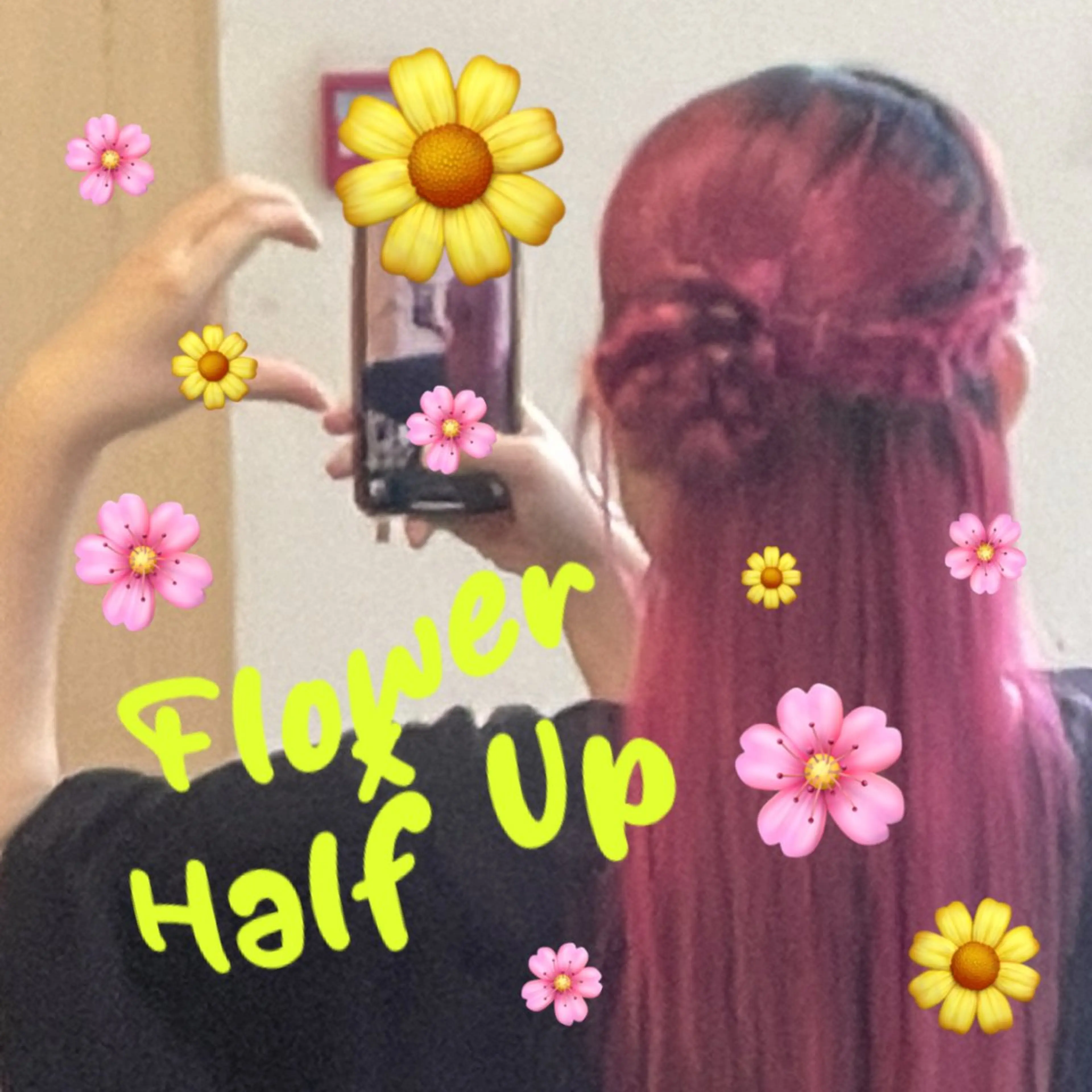 ロング ヘアアレンジ ハーフアップ 三つ編み ハイライト ロング 髪飾り ヘアセット 🌼ブリーチ/個性派 ヘアセットMei🌼のヘアスタイル