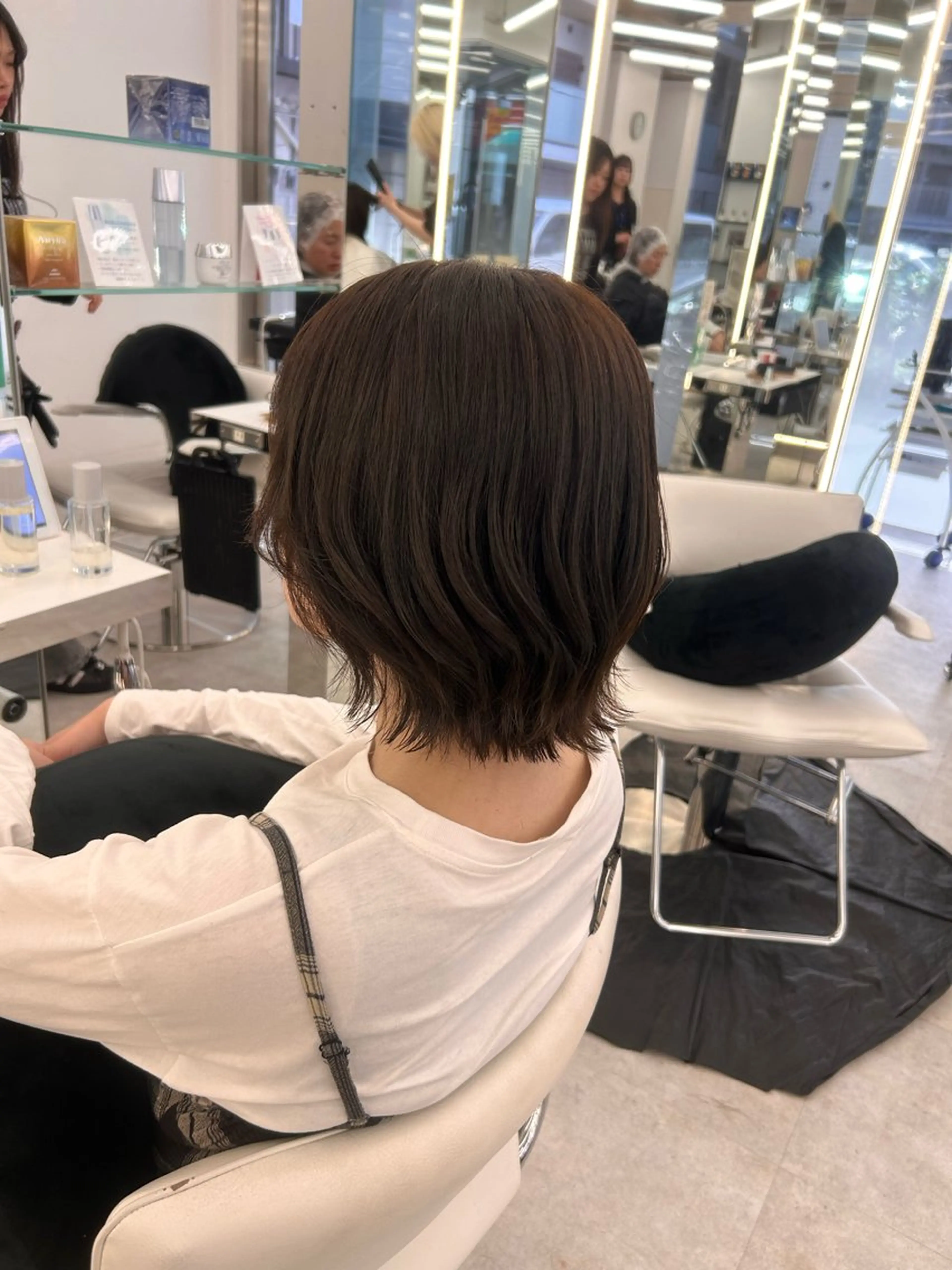 ミディアム カラー カット ヘアカラー はるか/透明感暗髪 /ヘアアレンジ🤍のヘアスタイル