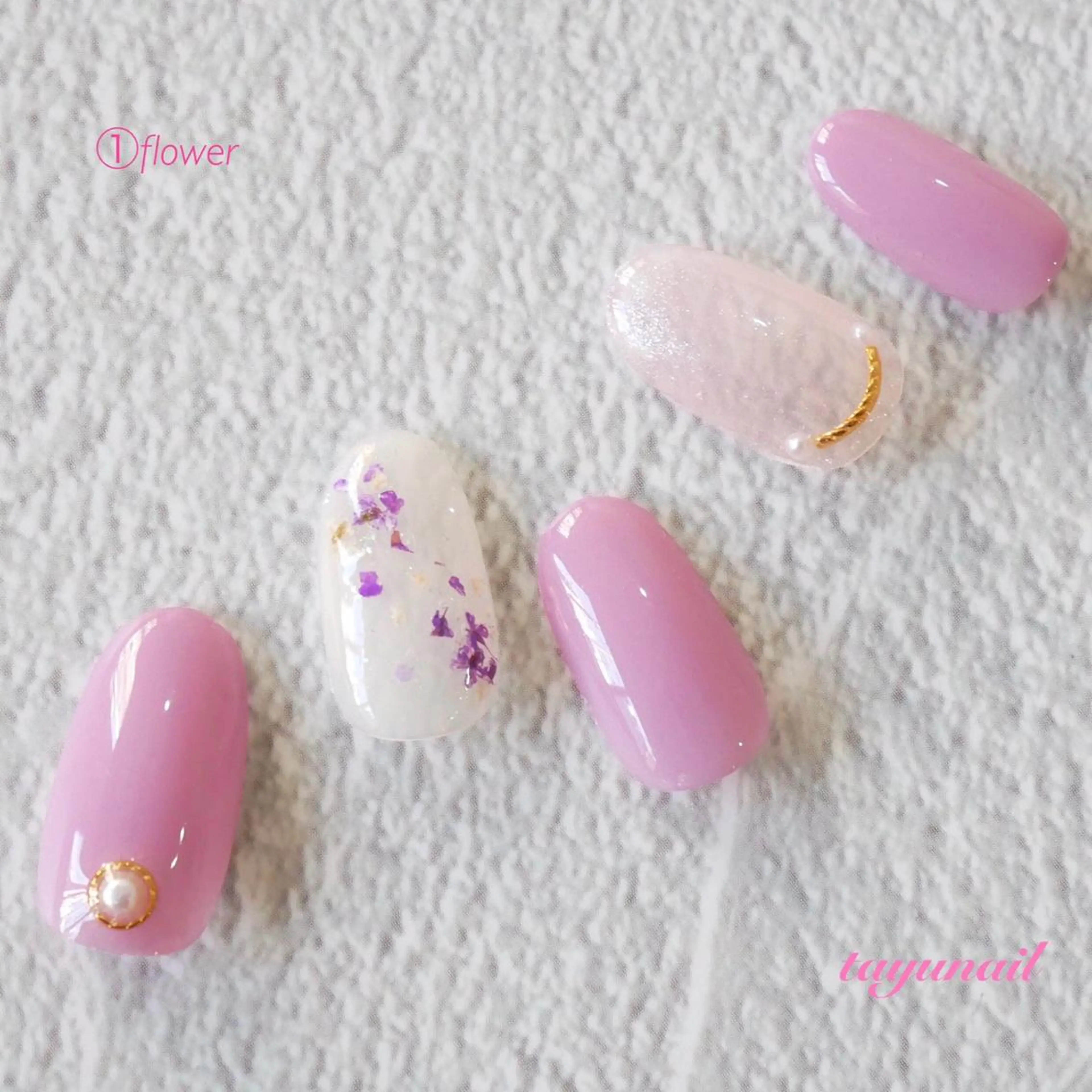 ネイル アートネイル ブルー フラワーネイル フットネイル ニュアンスネイル ネイルサロン 【たゆnail】のネイルデザイン