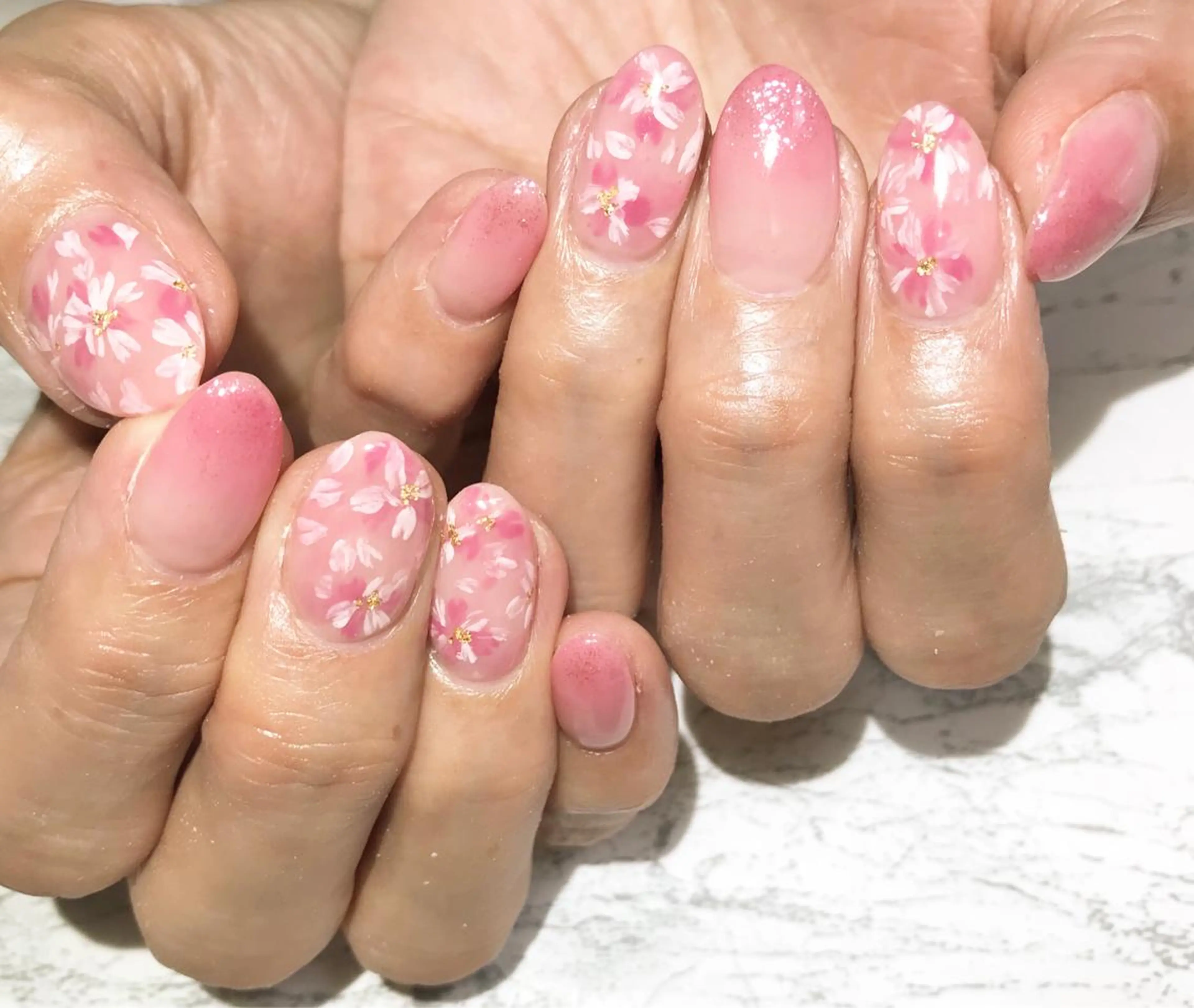 ネイル フットネイル ニュアンスネイル ピンク シンプルネイル 春ネイル ネイル フフラ所属・nail fufla ♡yamane♡のネイルデザイン
