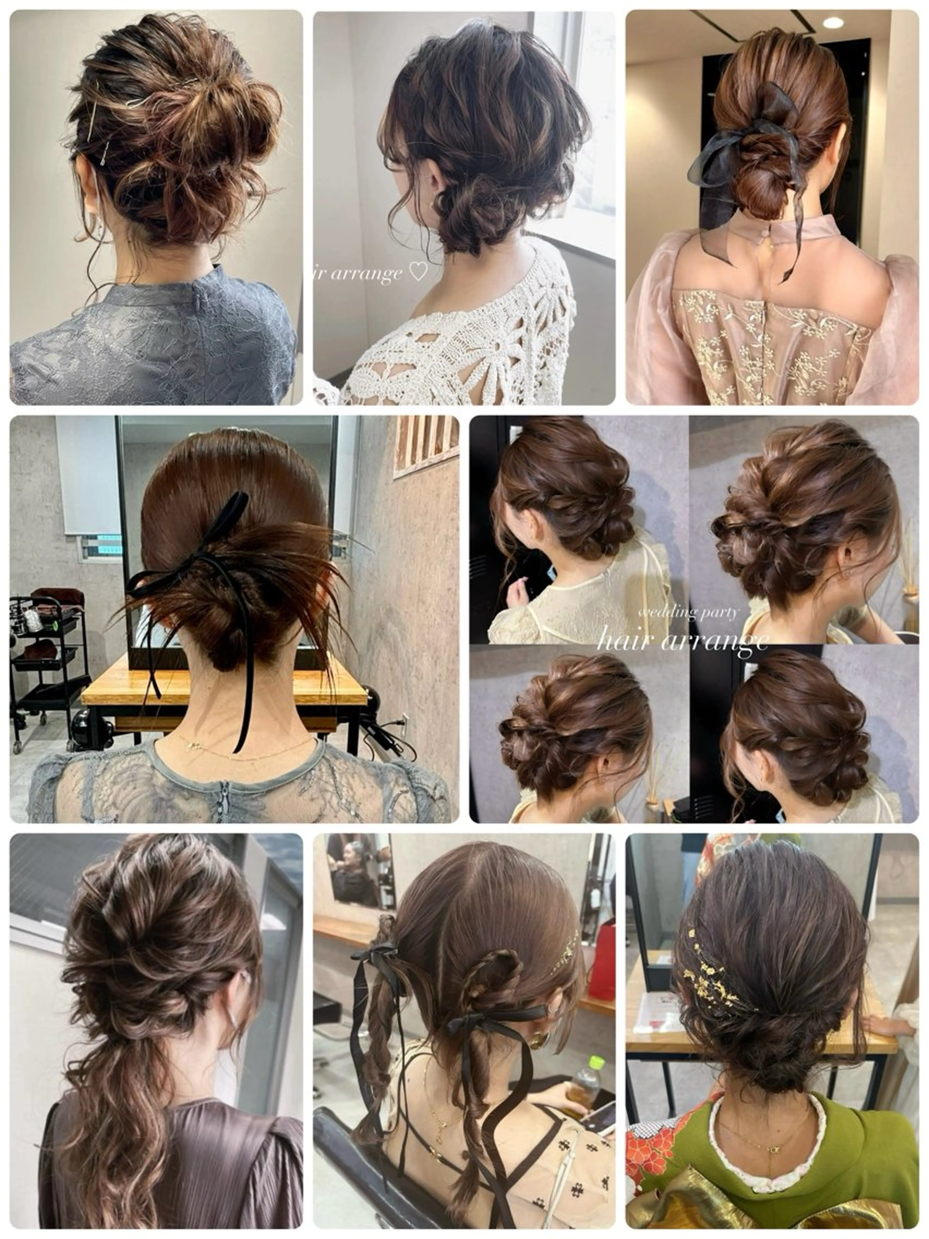 セミロング ヘアアレンジ 結婚式・ブライダル ヘアセット 松井那津子 /ハイライトブリーチのヘアスタイル