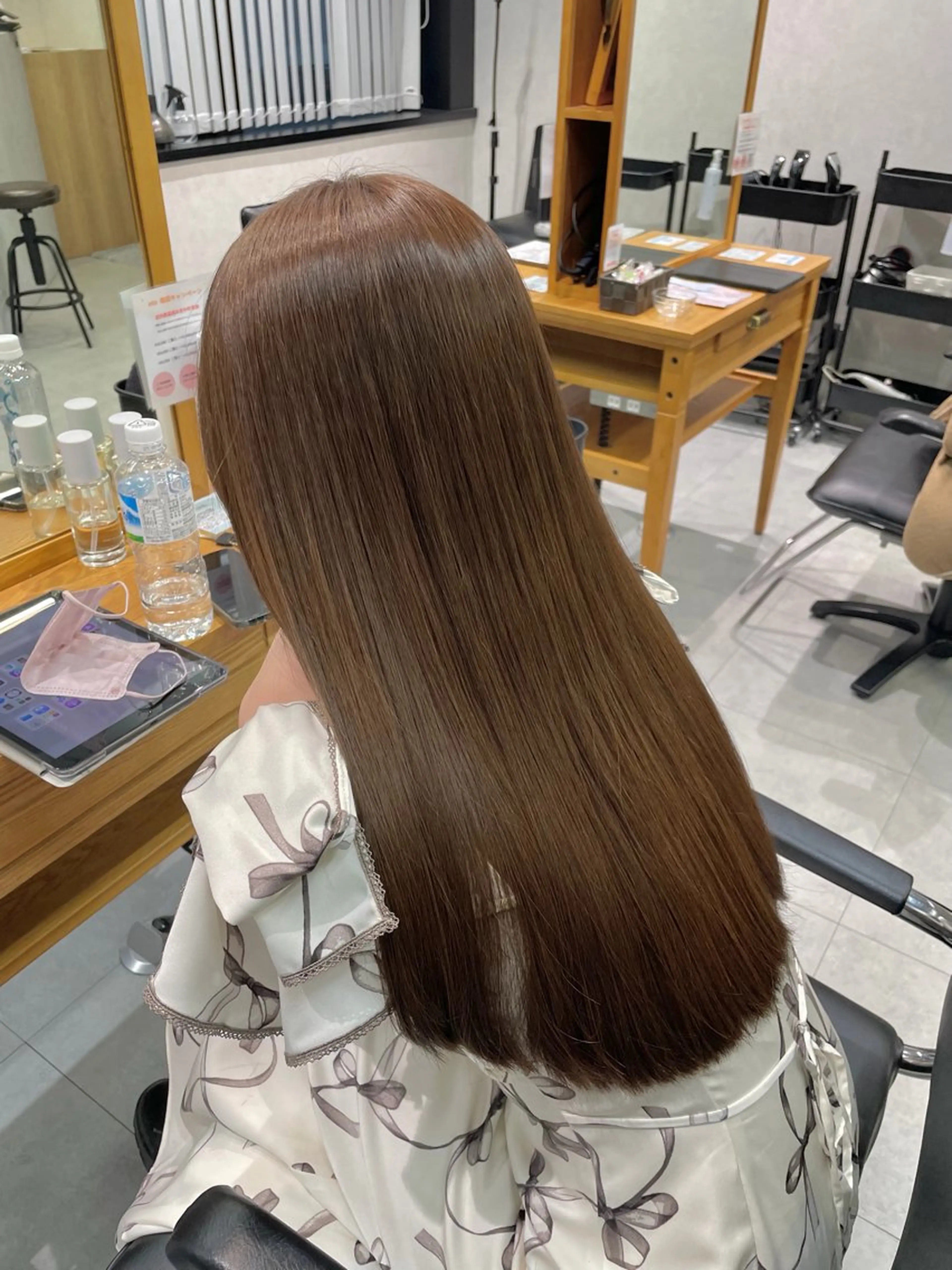 ロング カラー ブラウンカラー 透明感カラー くすみブラウン ヘアカラー トリートメント ✨横須賀髪質改善✨️ 加藤 百音のヘアスタイル