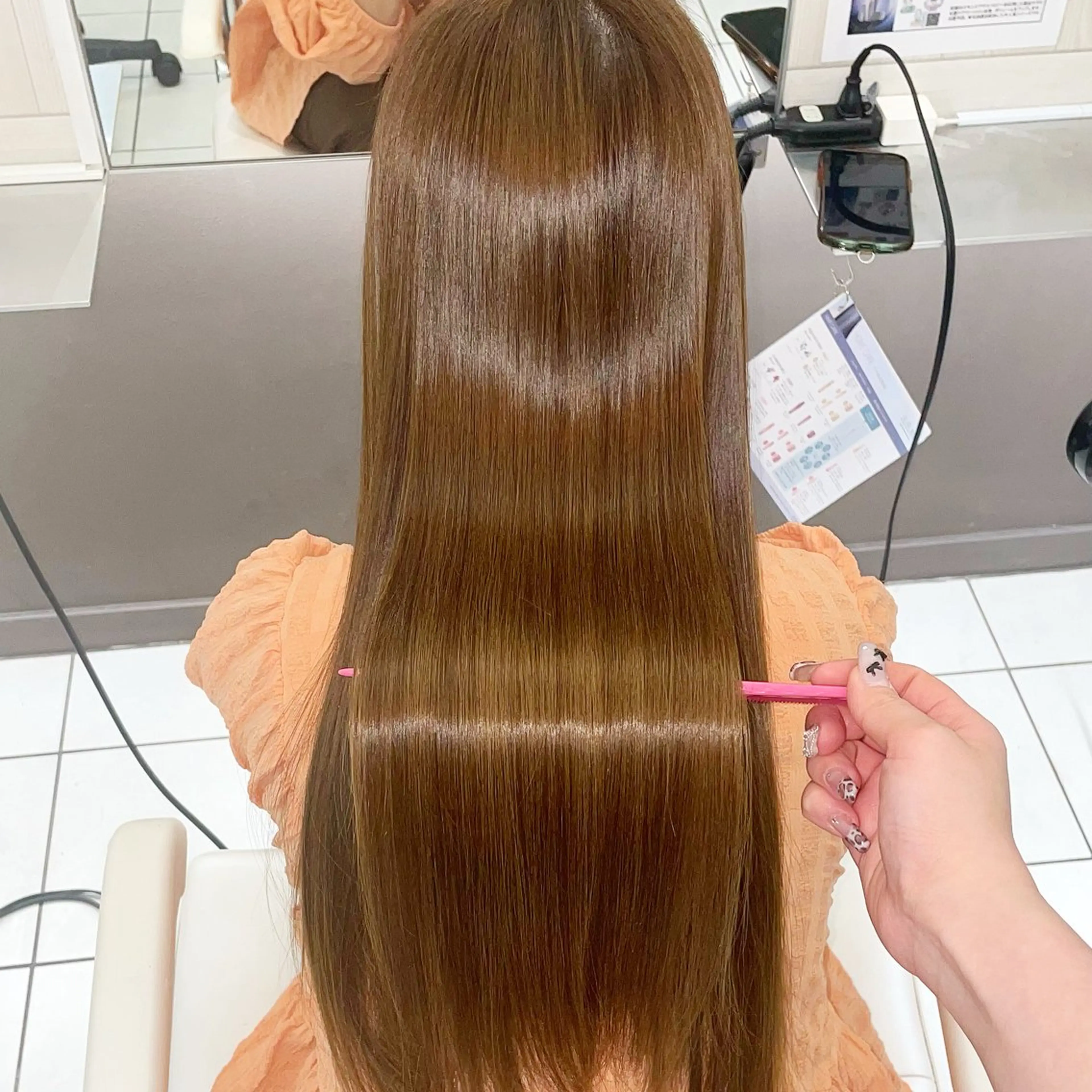 【人気𝐍𝐨.𝟐💖】艶髪カラー🫧髪質改善トリートメント［メテオ］の写真