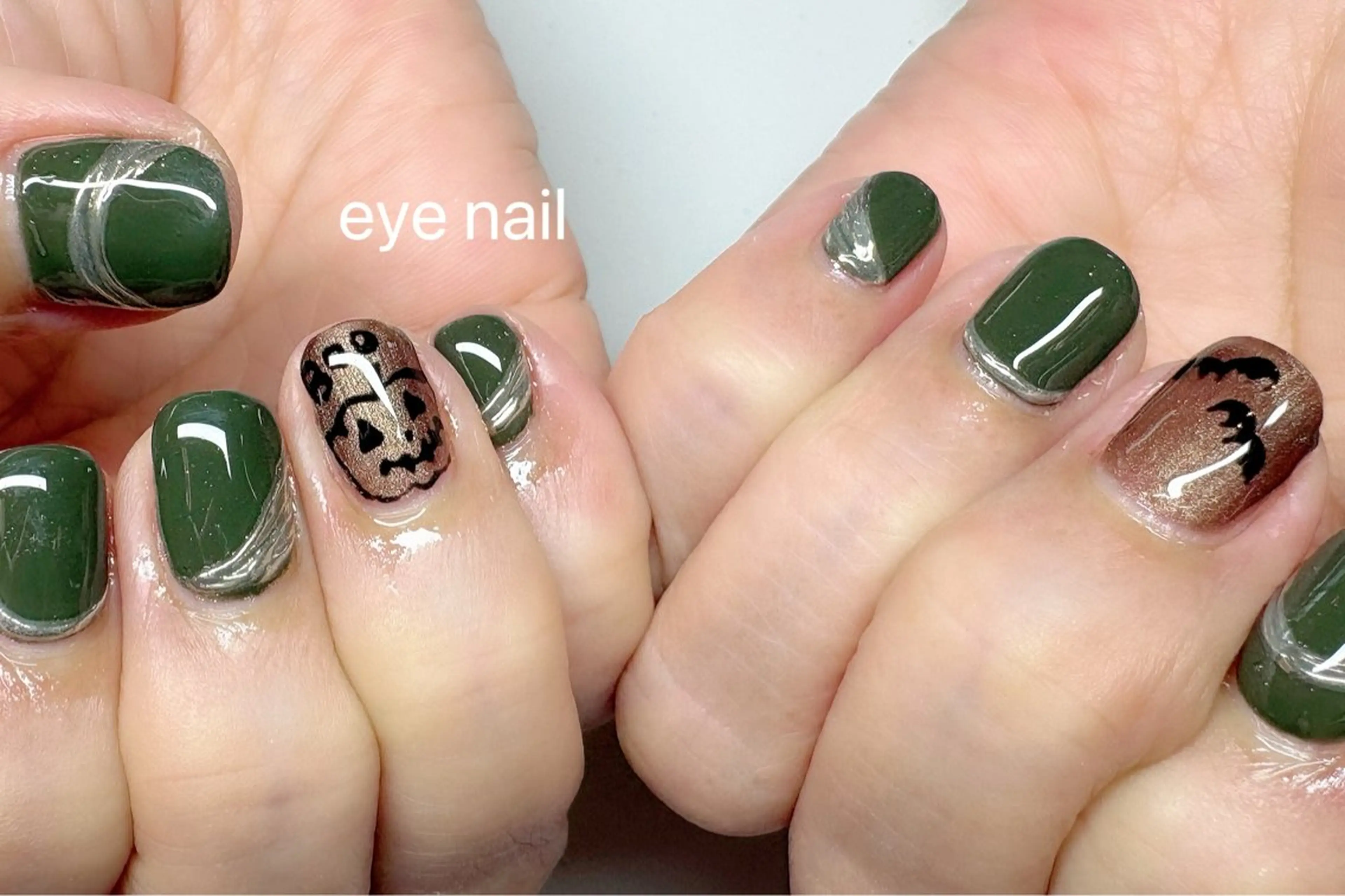 ネイル アートネイル ジェルネイル ハロウィン ハンドネイル Eye nailのネイルデザイン