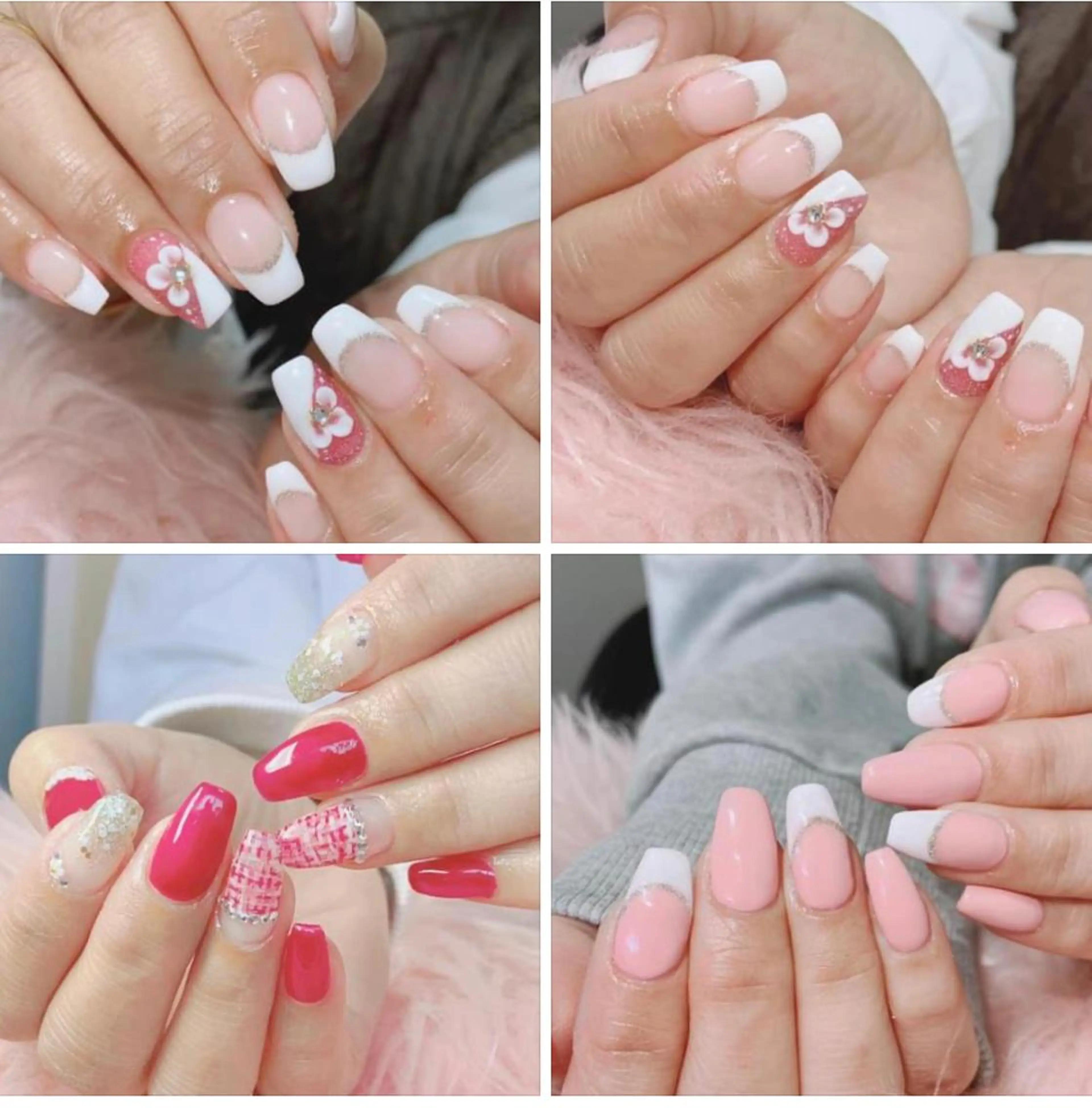 ネイル 長さ出し フレンチネイル ジェルネイル HandSnail 座間自宅ネイルサロンのネイルデザイン