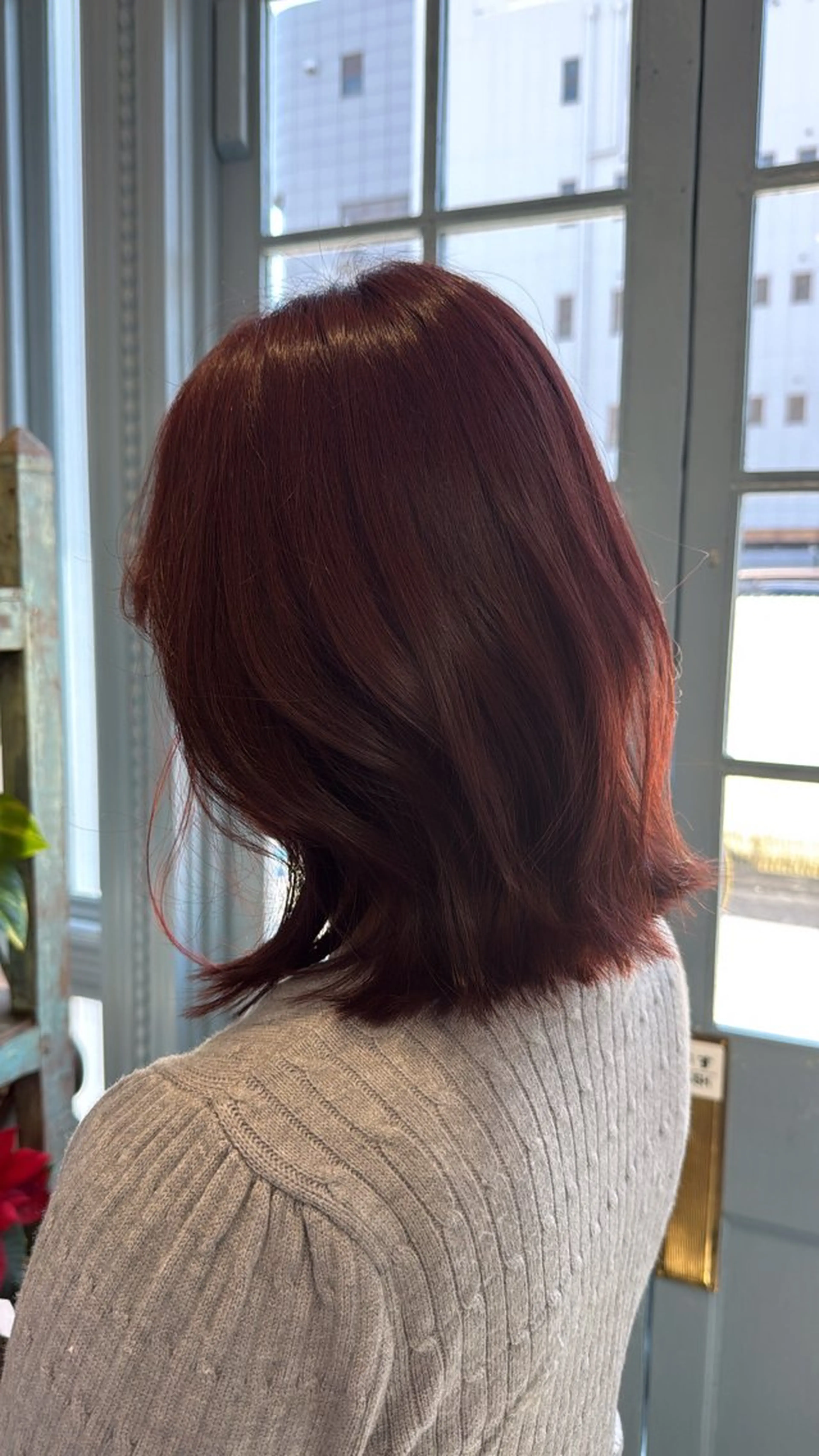 ミディアム カラー ブラウンカラー ピンクカラー ピンクブラウン カット ヘアカラー トリートメント Sakura .のヘアスタイル