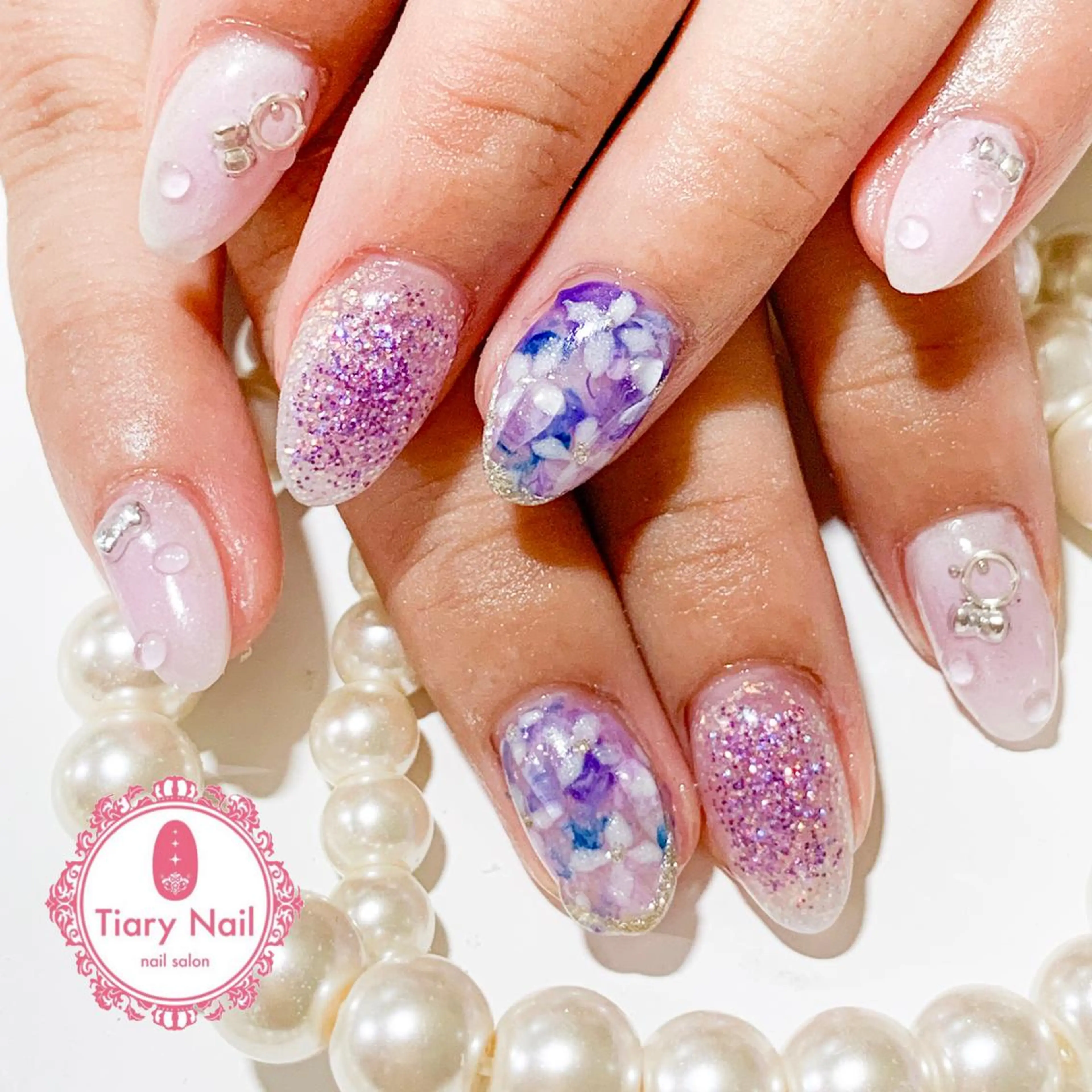 ネイル ハンドネイル 💗🪽Tiary Nail🪽💗のネイルデザイン
