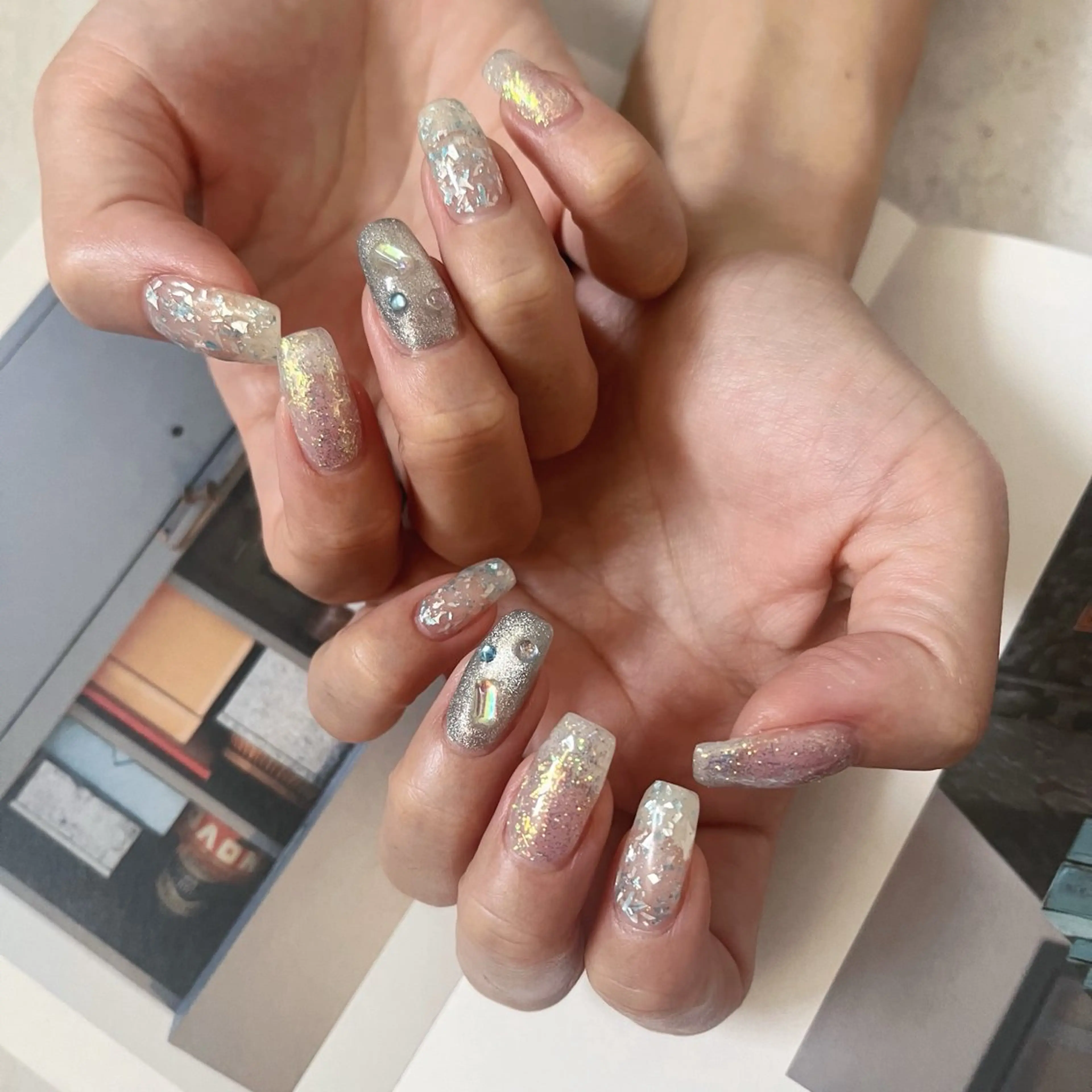 ネイル ブルー K Aのネイルデザイン