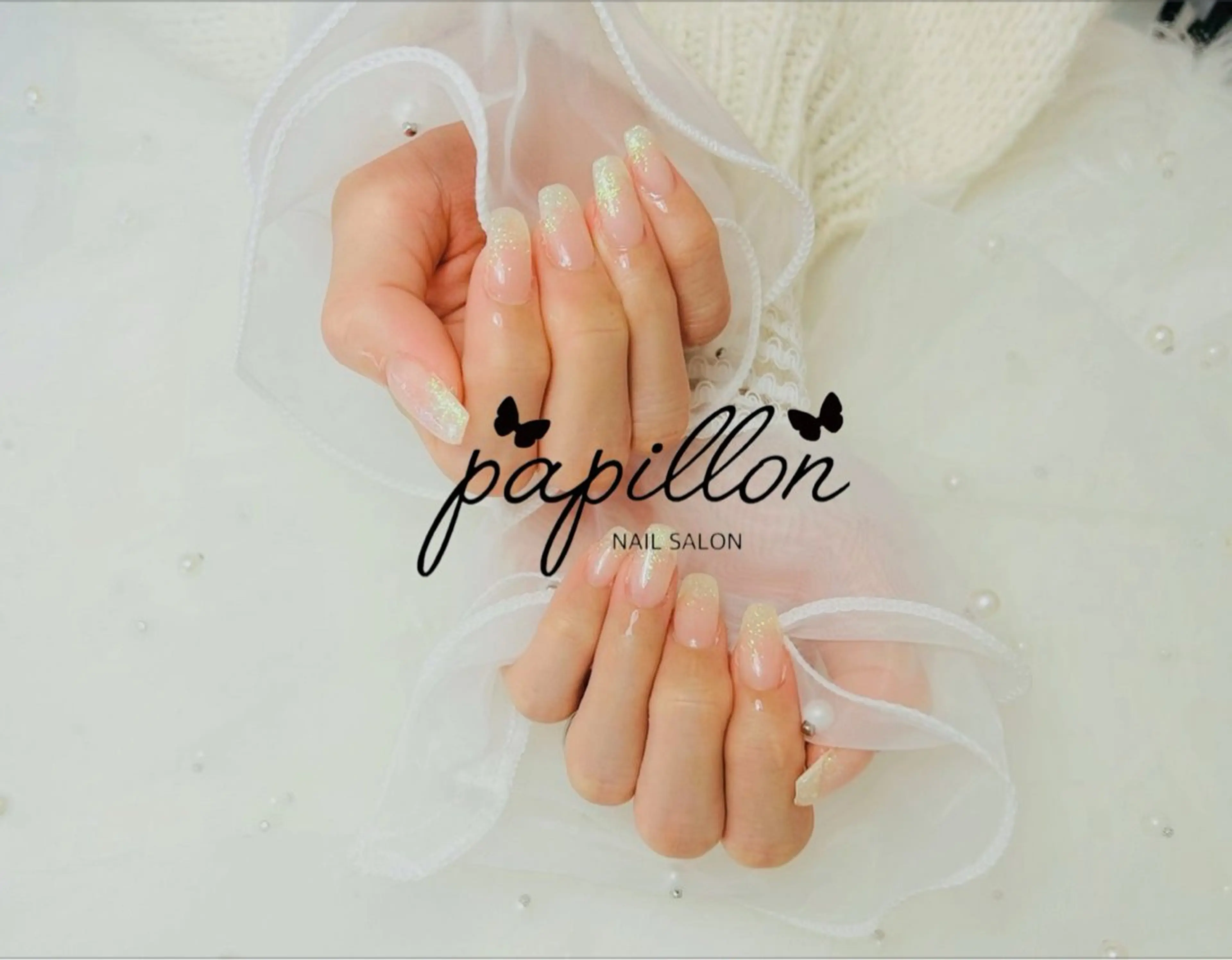 ネイル グラデーション キラキラネイル ラメ(グリッター) ラメグラデーション NAILSALON papillonのネイルデザイン