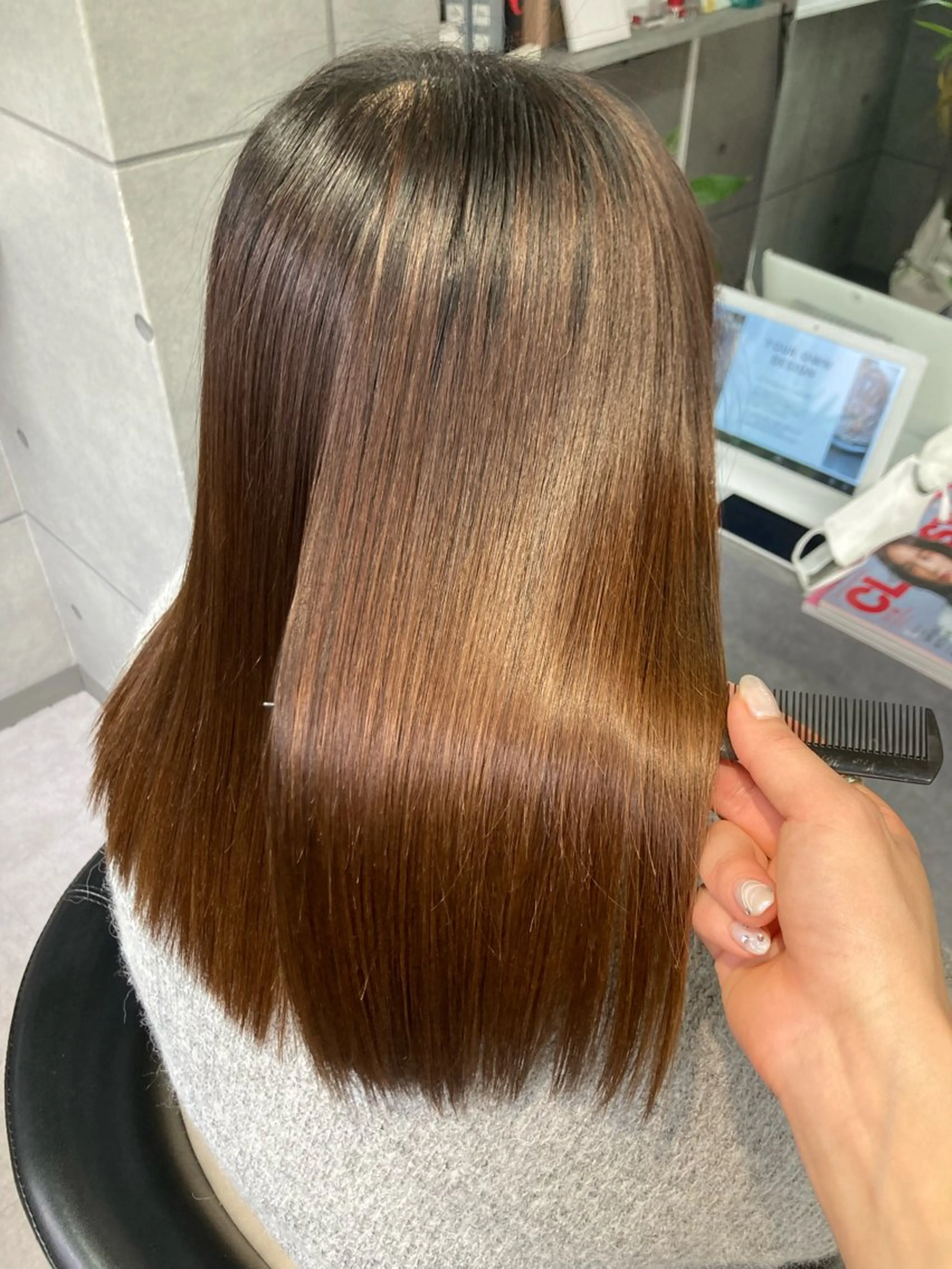 ロング 縮毛矯正 髪質改善☺︎縮毛矯正 ふじい まりんのヘアスタイル