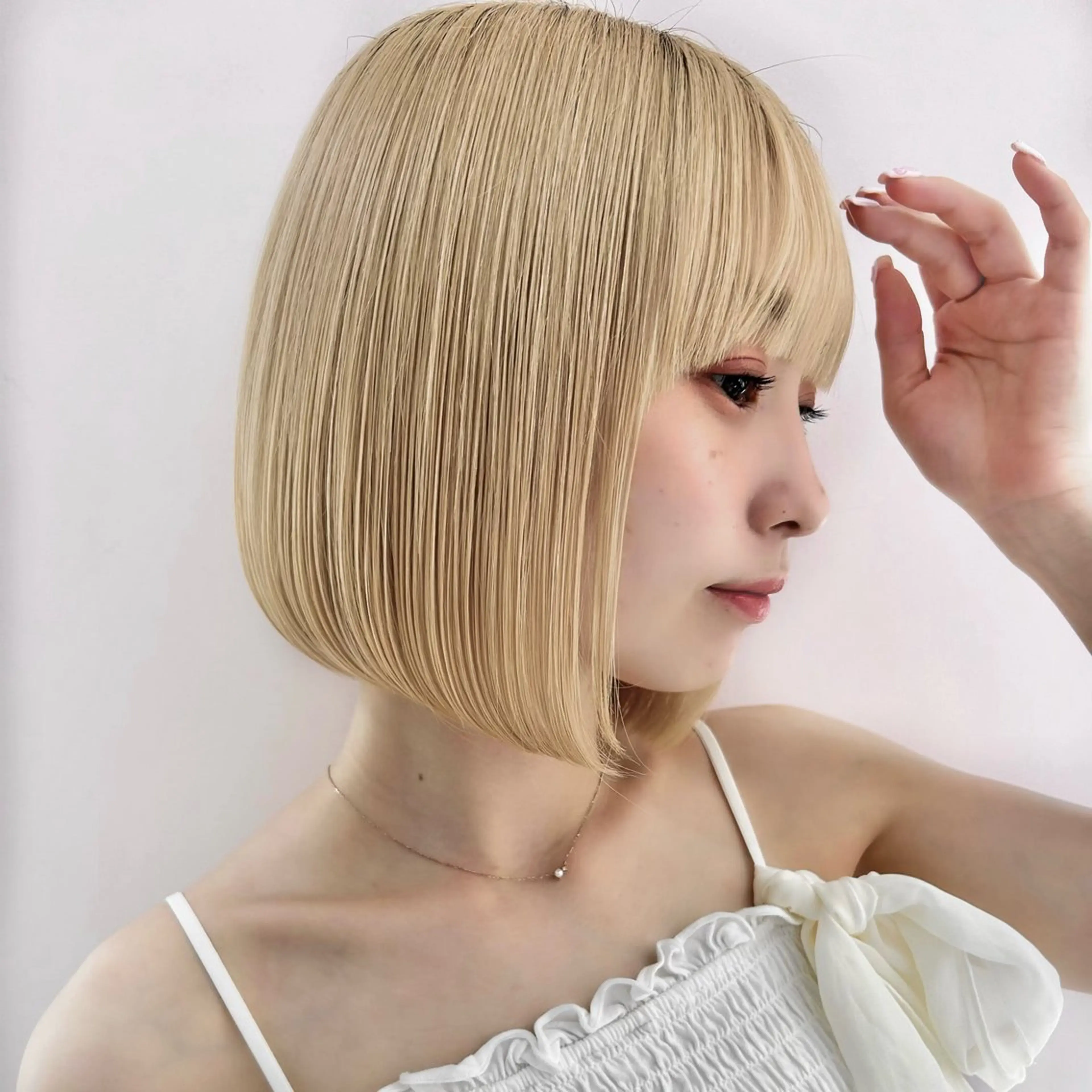 ショート カラー カット ヘアカラー トリートメント ボブ×艶髪｜ 艶カラー🩶石橋怜大のヘアスタイル