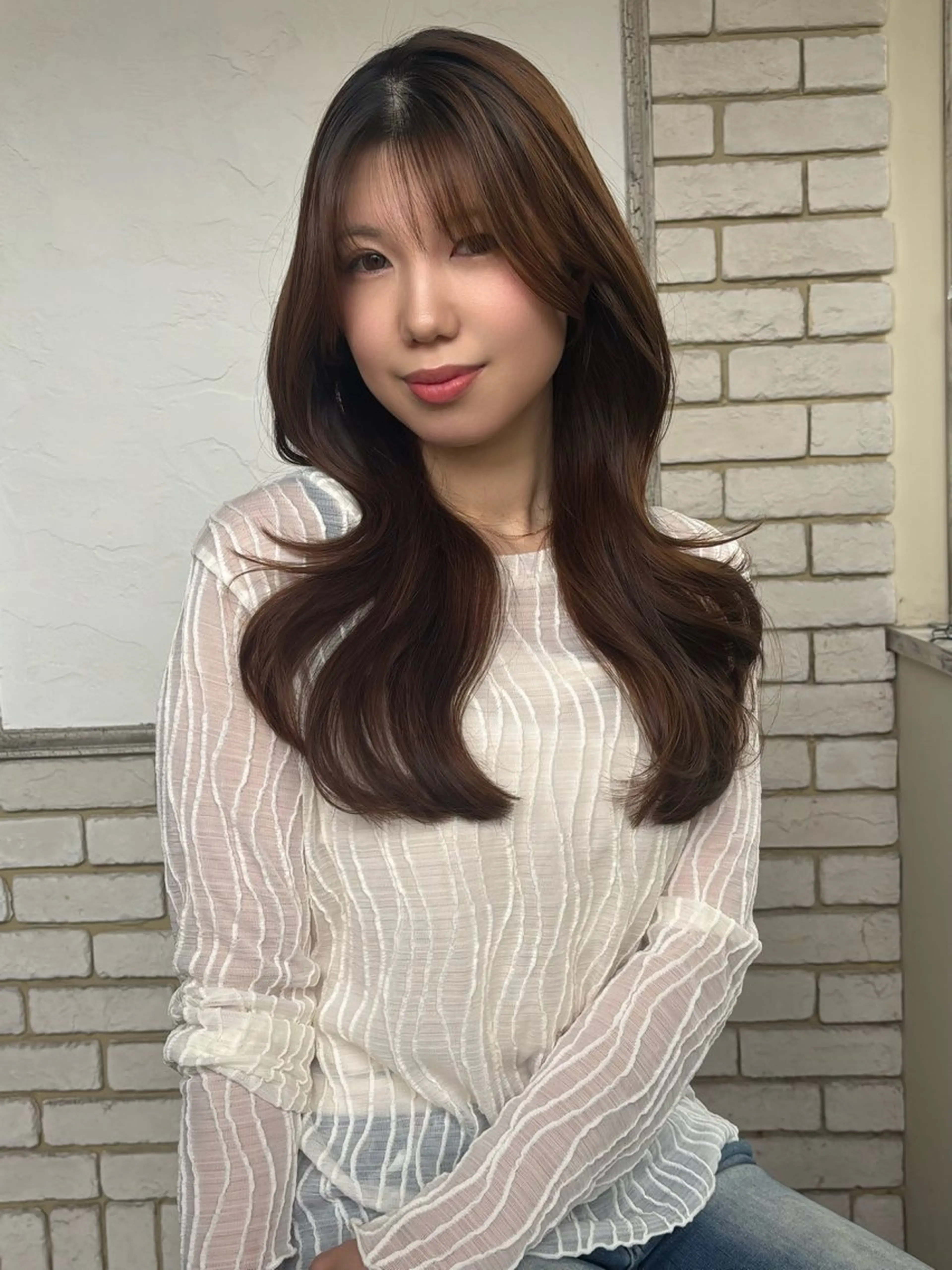 ロング カット ヘアカラー トリートメント レイヤー 特化/大野真央のヘアスタイル