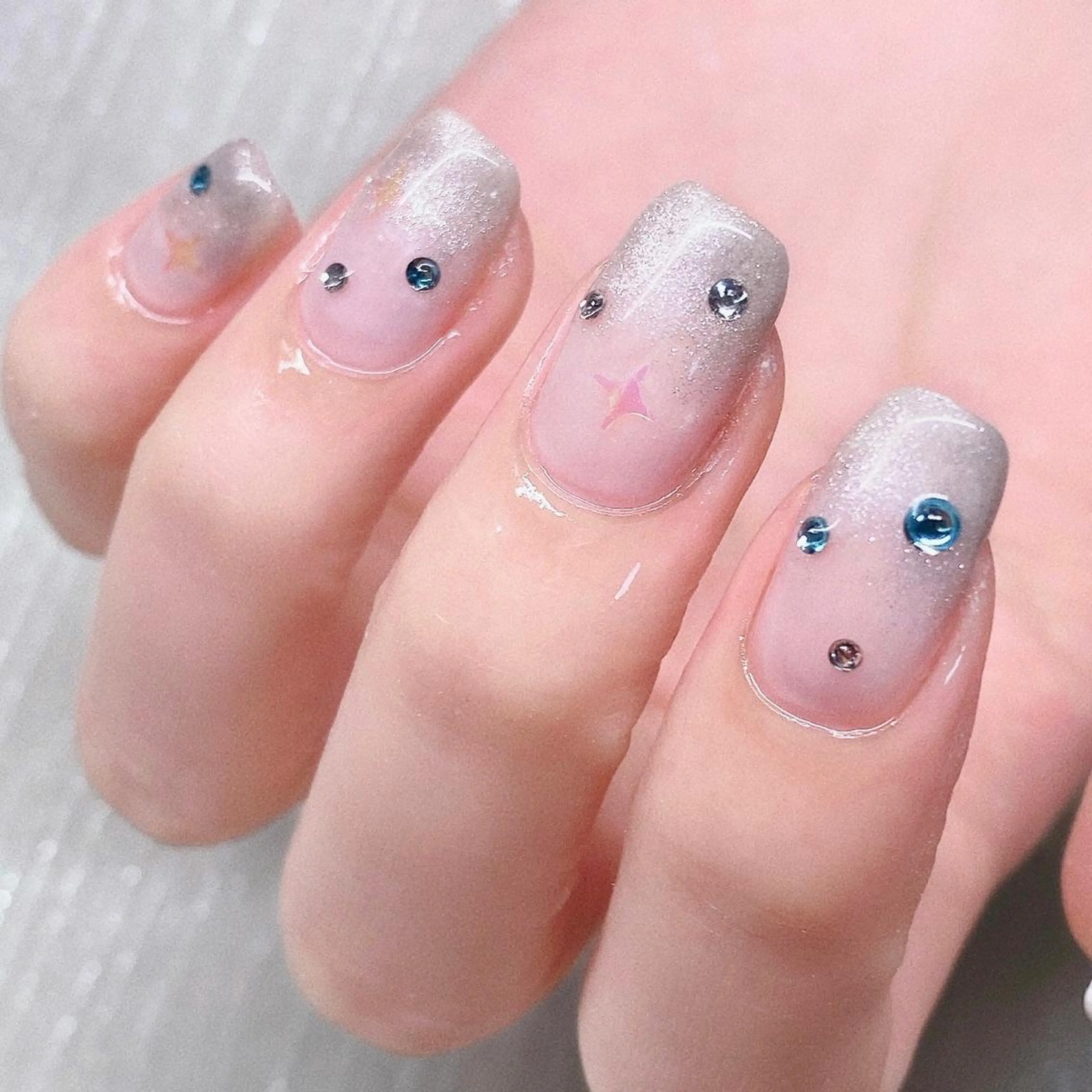 ネイル 長さ出し ハンドネイル Nailist suzuのネイルデザイン