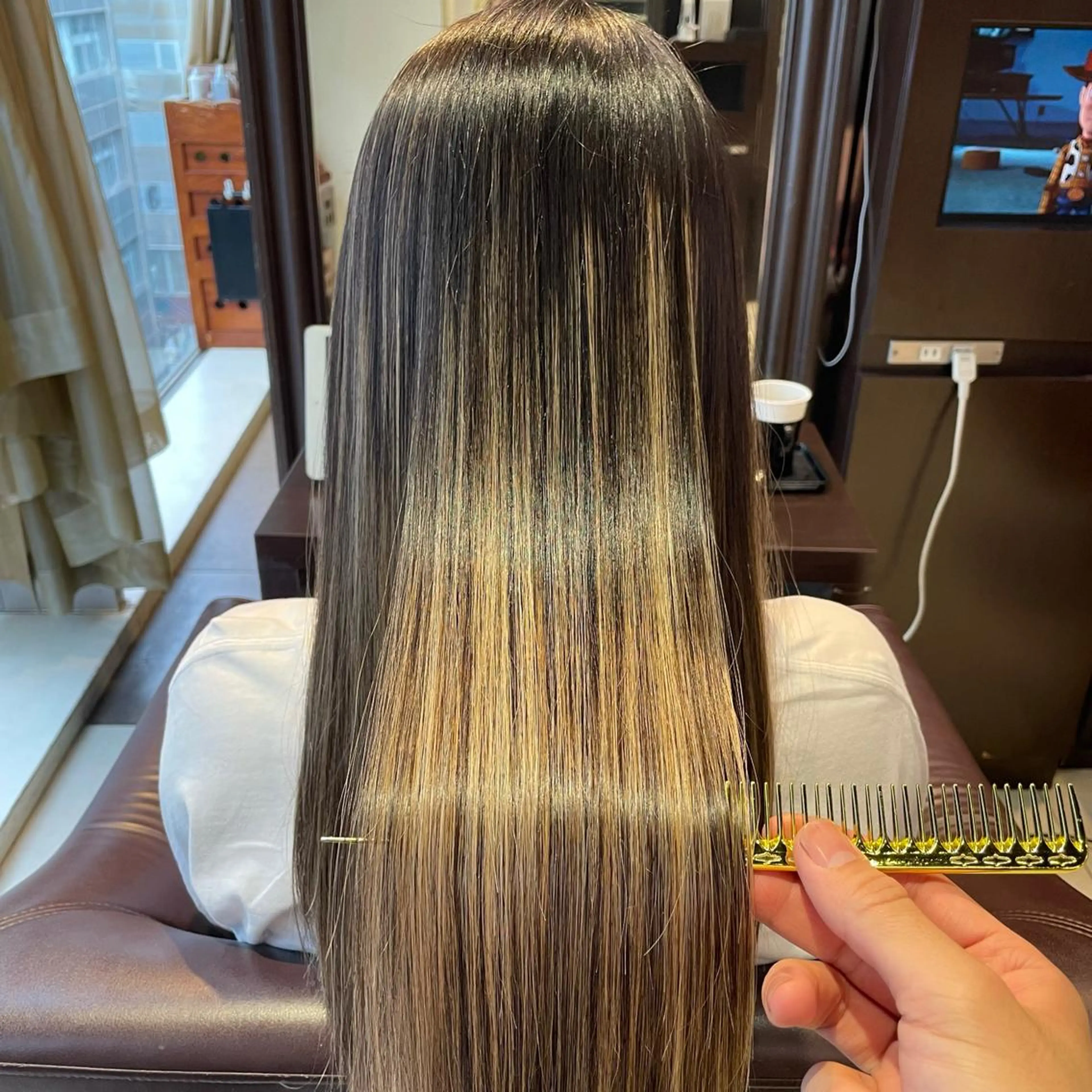 ロング カラー 縮毛矯正 トリートメント 心斎橋 美髪職人　近江のヘアスタイル