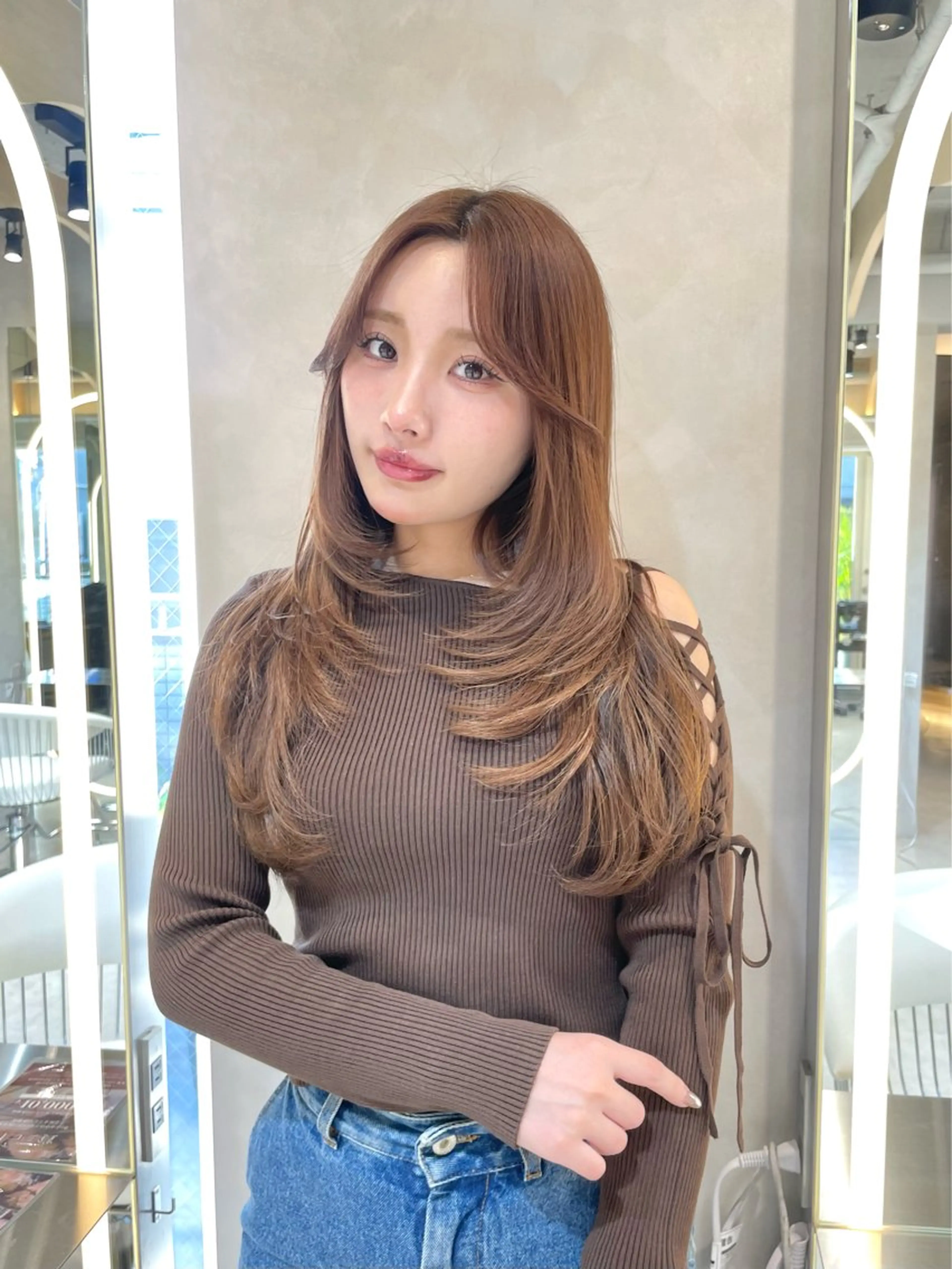 ロング カット トリートメント 韓国/ハッシュカット /レイヤー🧸‎千純のヘアスタイル