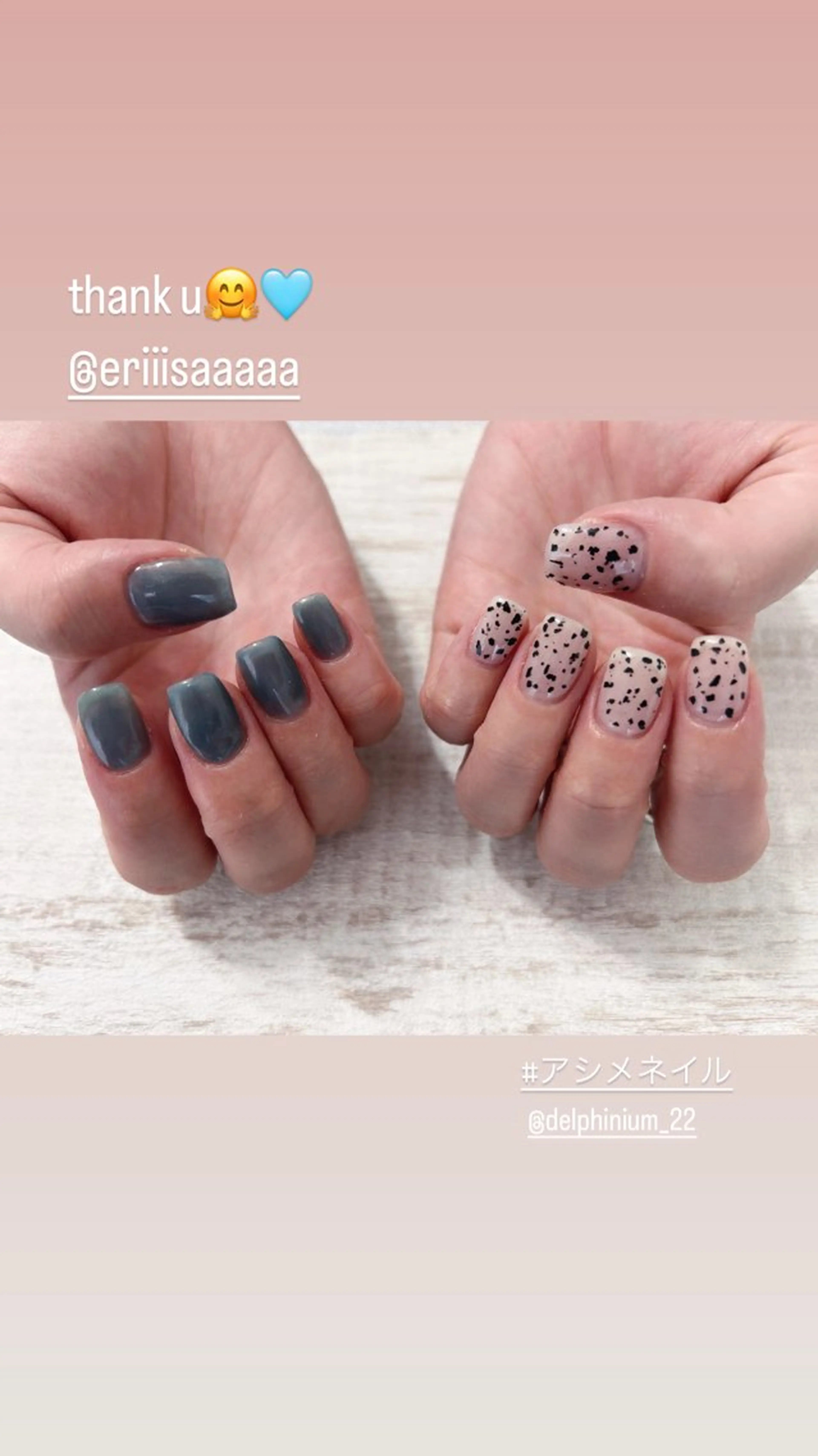 ネイル ショートネイル スクエアネイル ハンドネイル 岡本 友恵のネイルデザイン