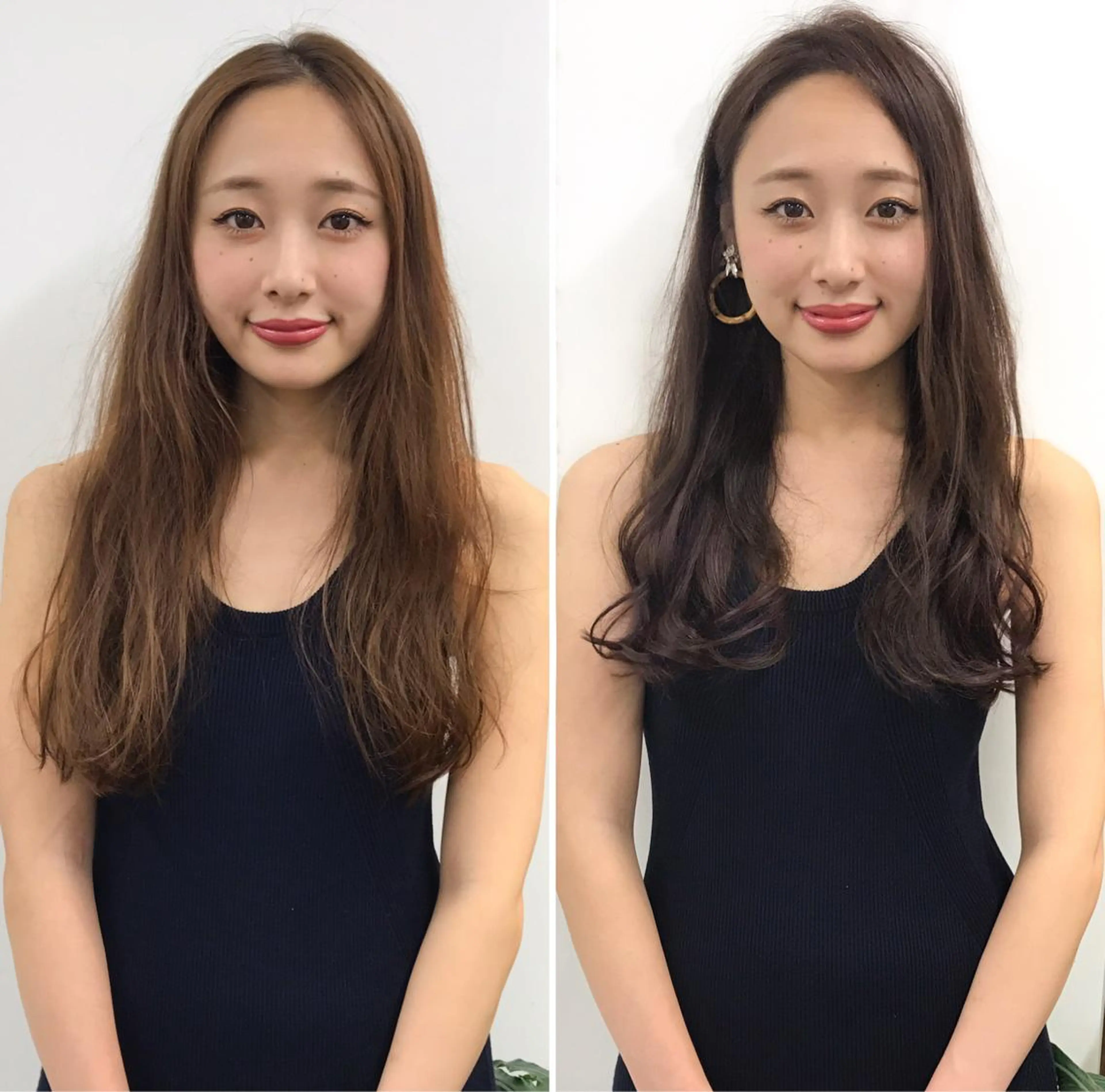 セミロング カラー アッシュ バイオレットカラー ガレリア エレガンテ栄のヘアスタイル