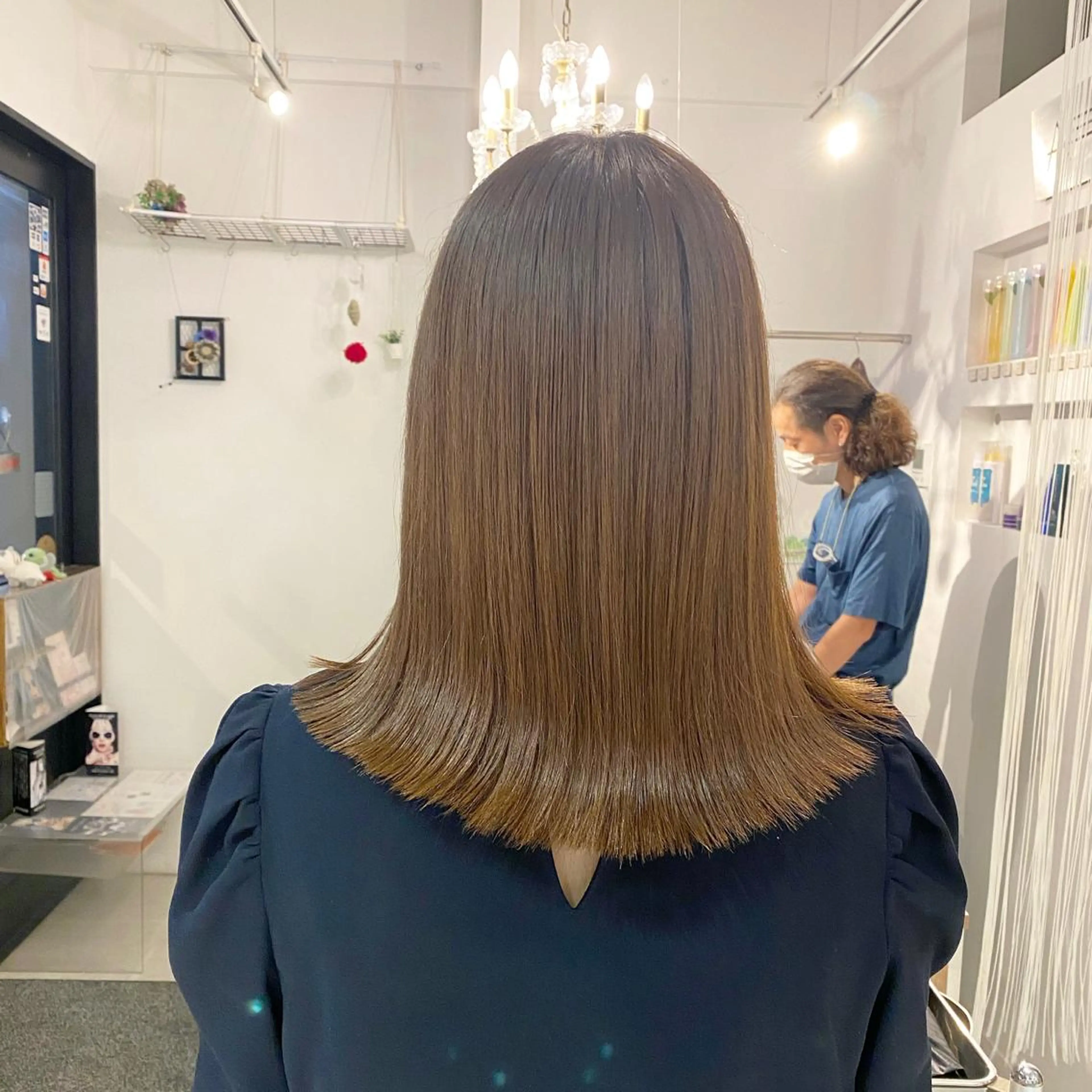 ミディアム 髪質改善 トリートメント 酸熱トリートメント 髪質改善特化 安東駿介のヘアスタイル