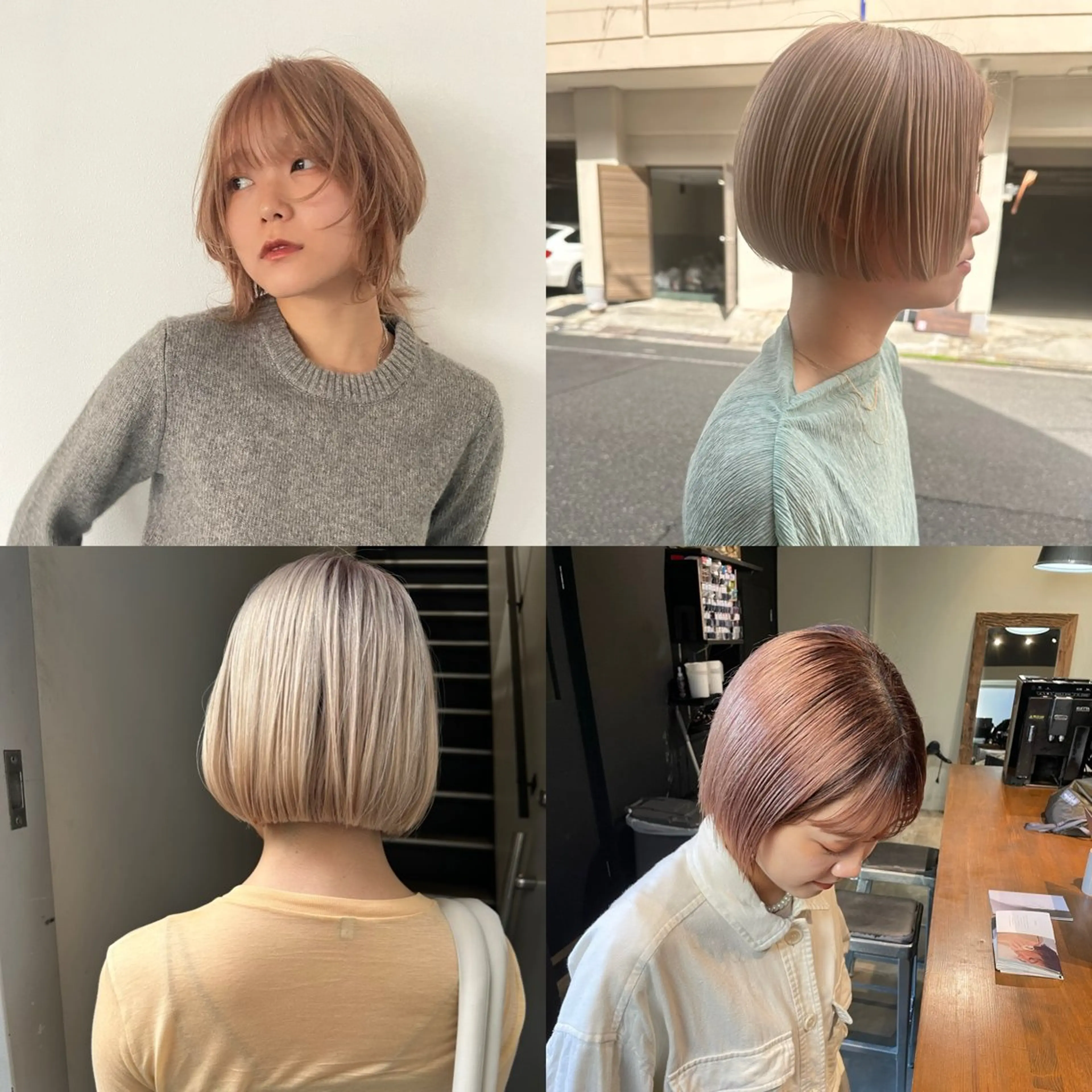 ショート カラー ボブ／パーマ指名 No. 1🍃れんとのヘアスタイル