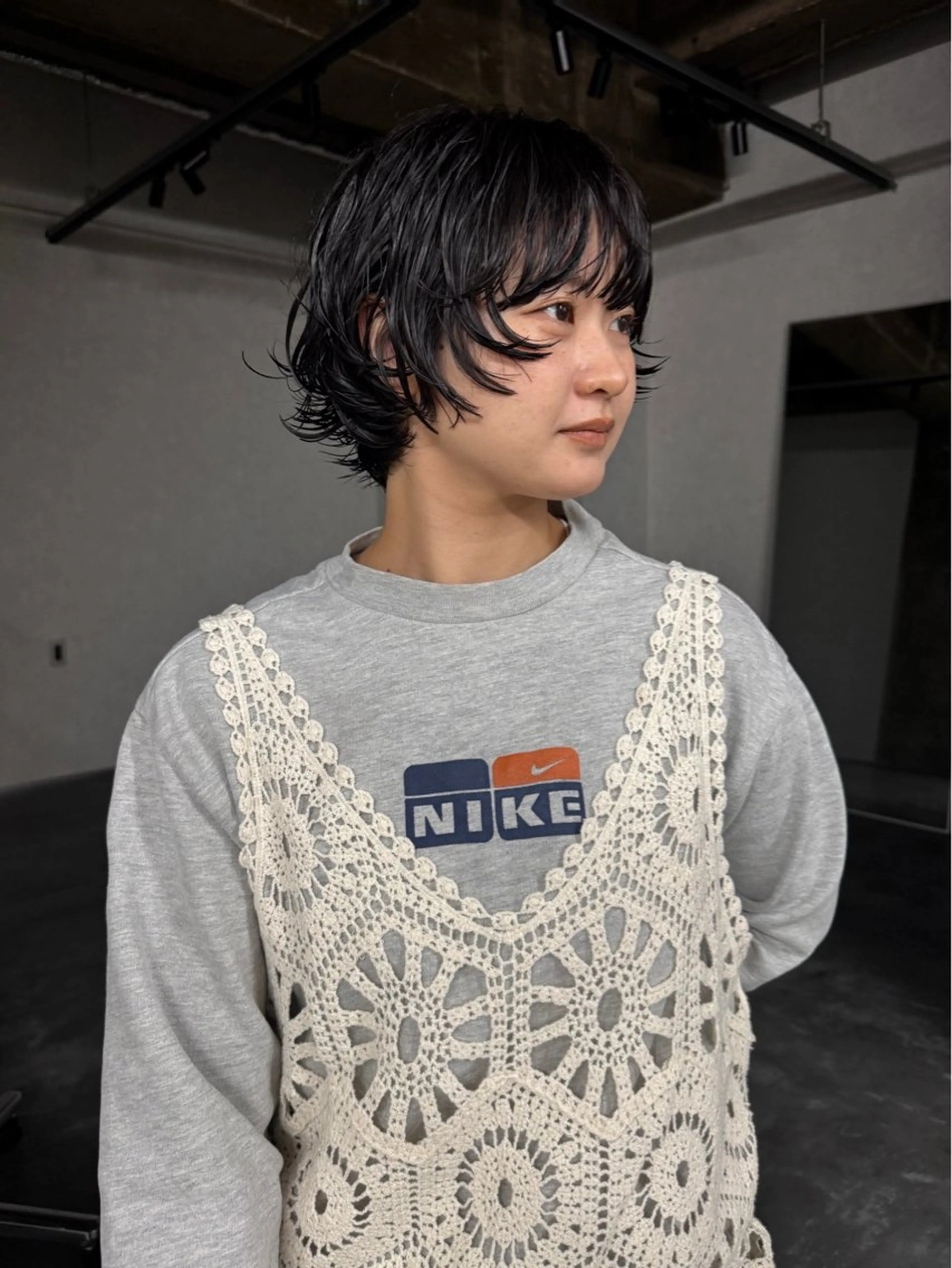 ショート パーマ もりしま あやかのヘアスタイル