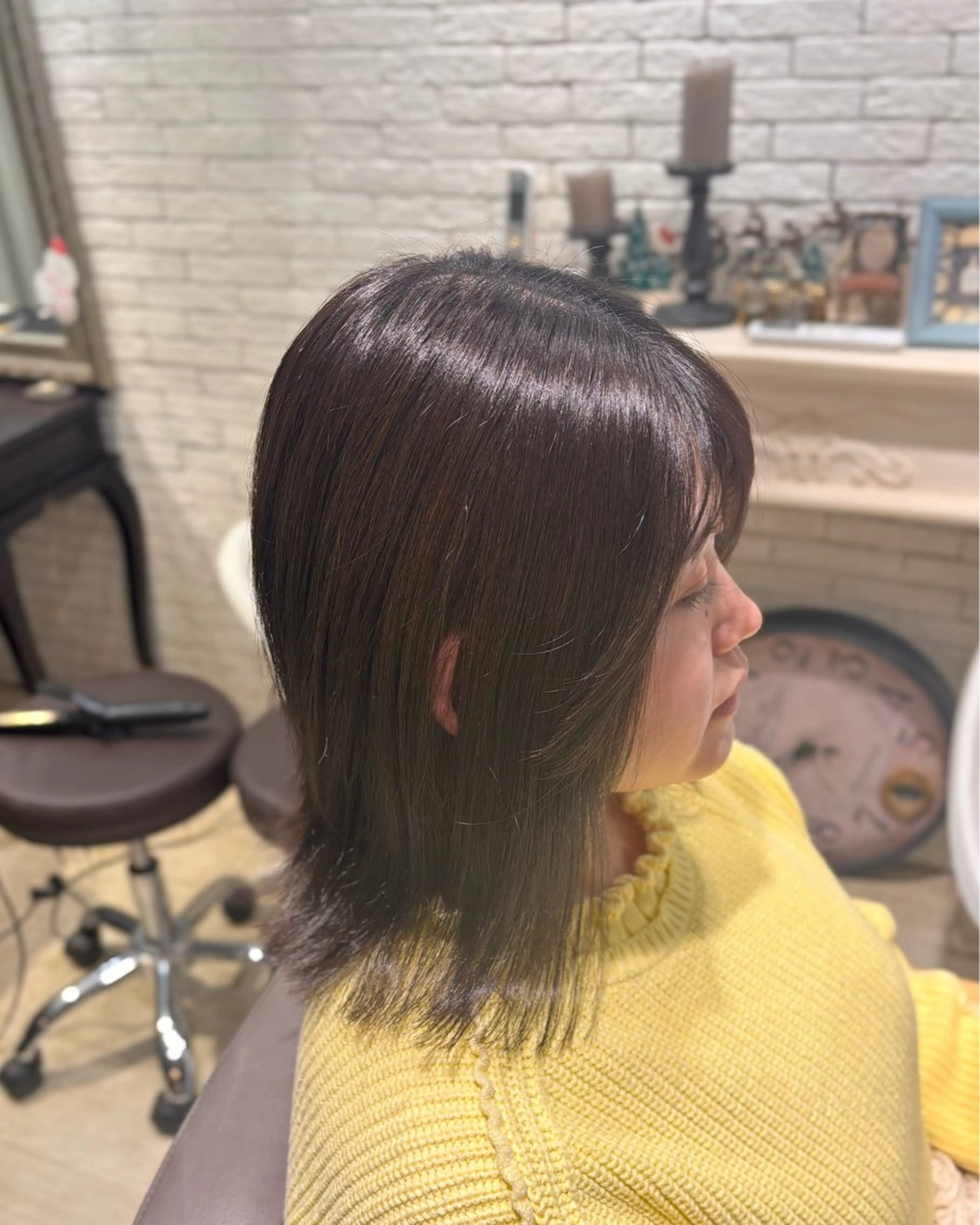 ミディアム カラー カット ヘアカラー 🌱なゆみ🌱透明感 /ナチュラル/高宮のヘアスタイル