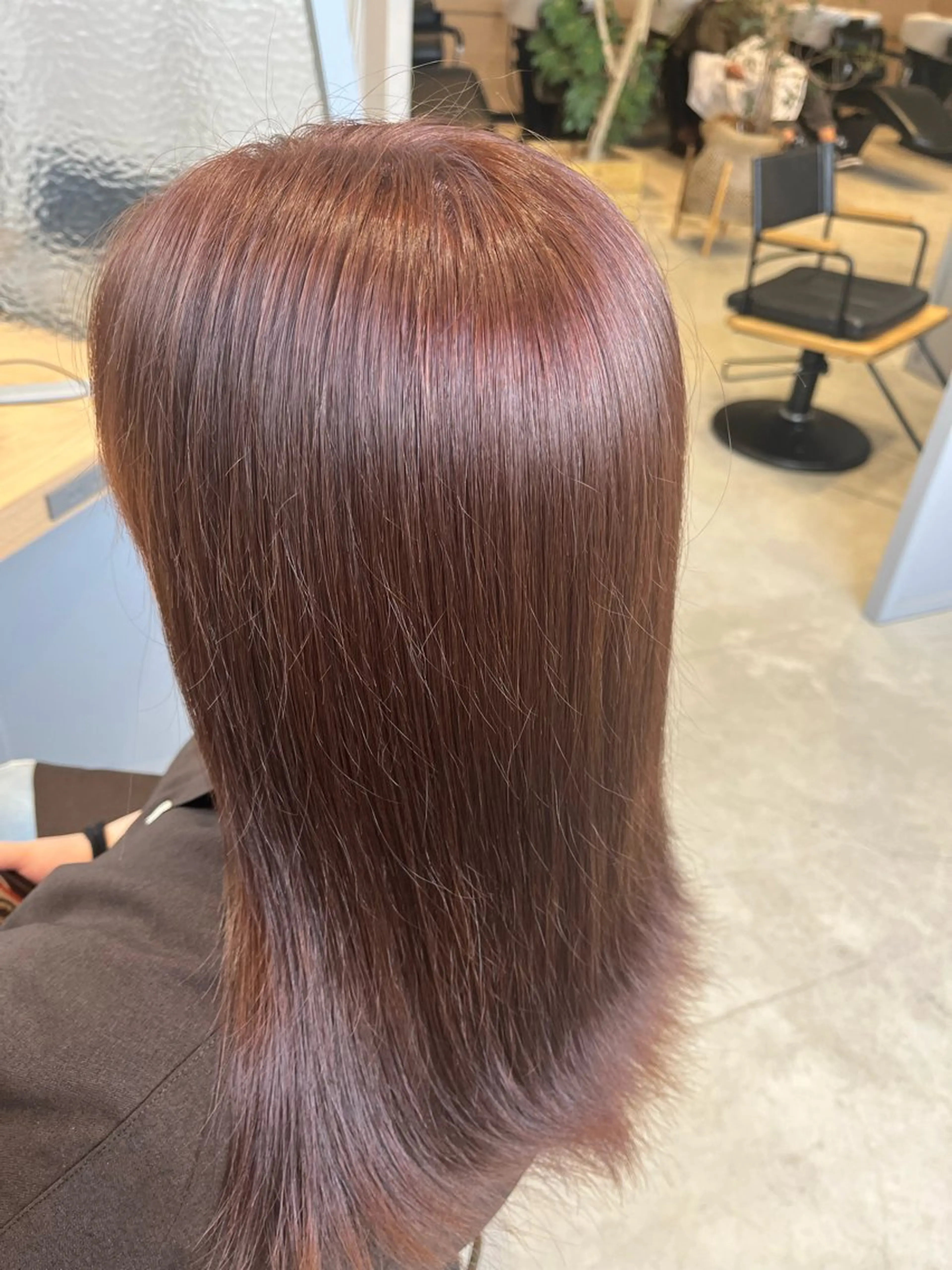 カラー ピンクカラー トリートメント 福島 果音のヘアスタイル