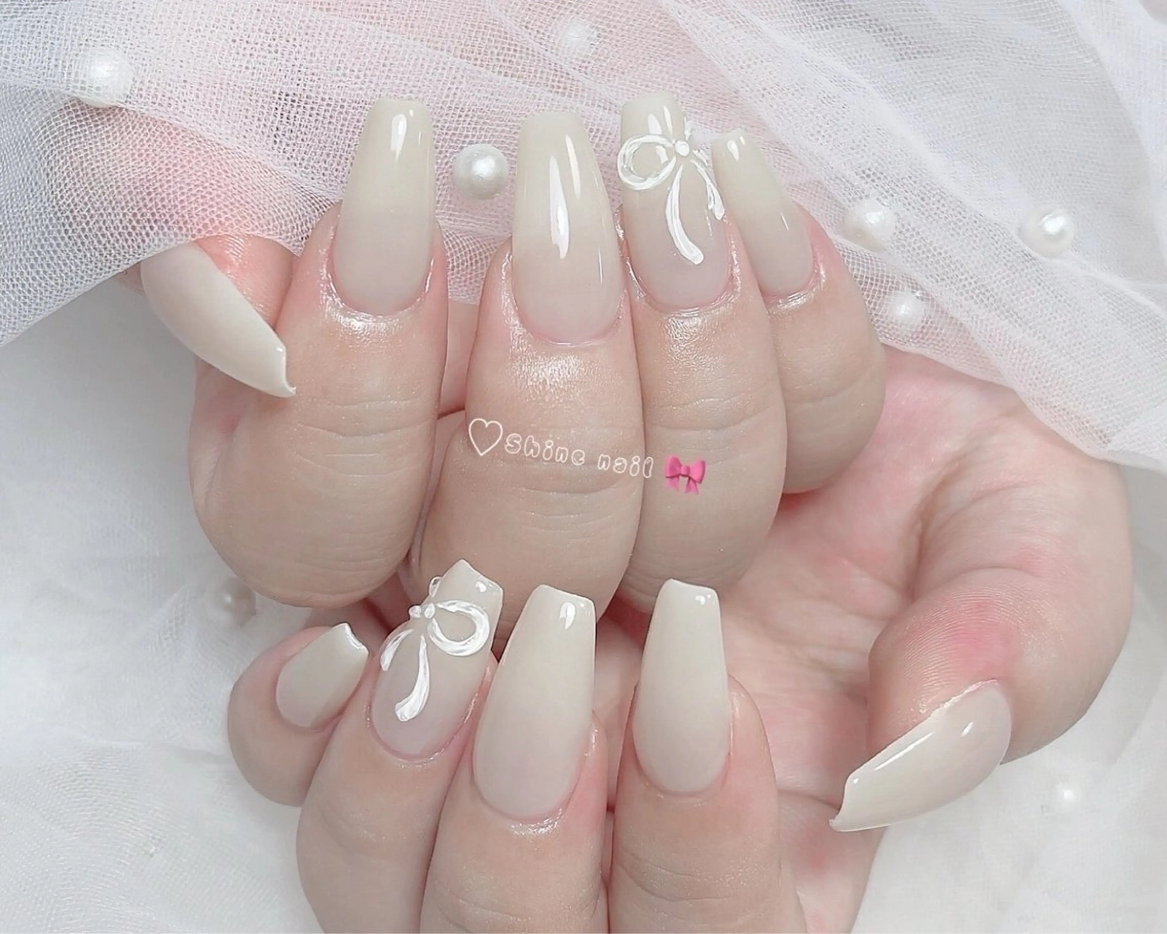 ネイル サイナ🎀 長さだし&デザインのネイルデザイン