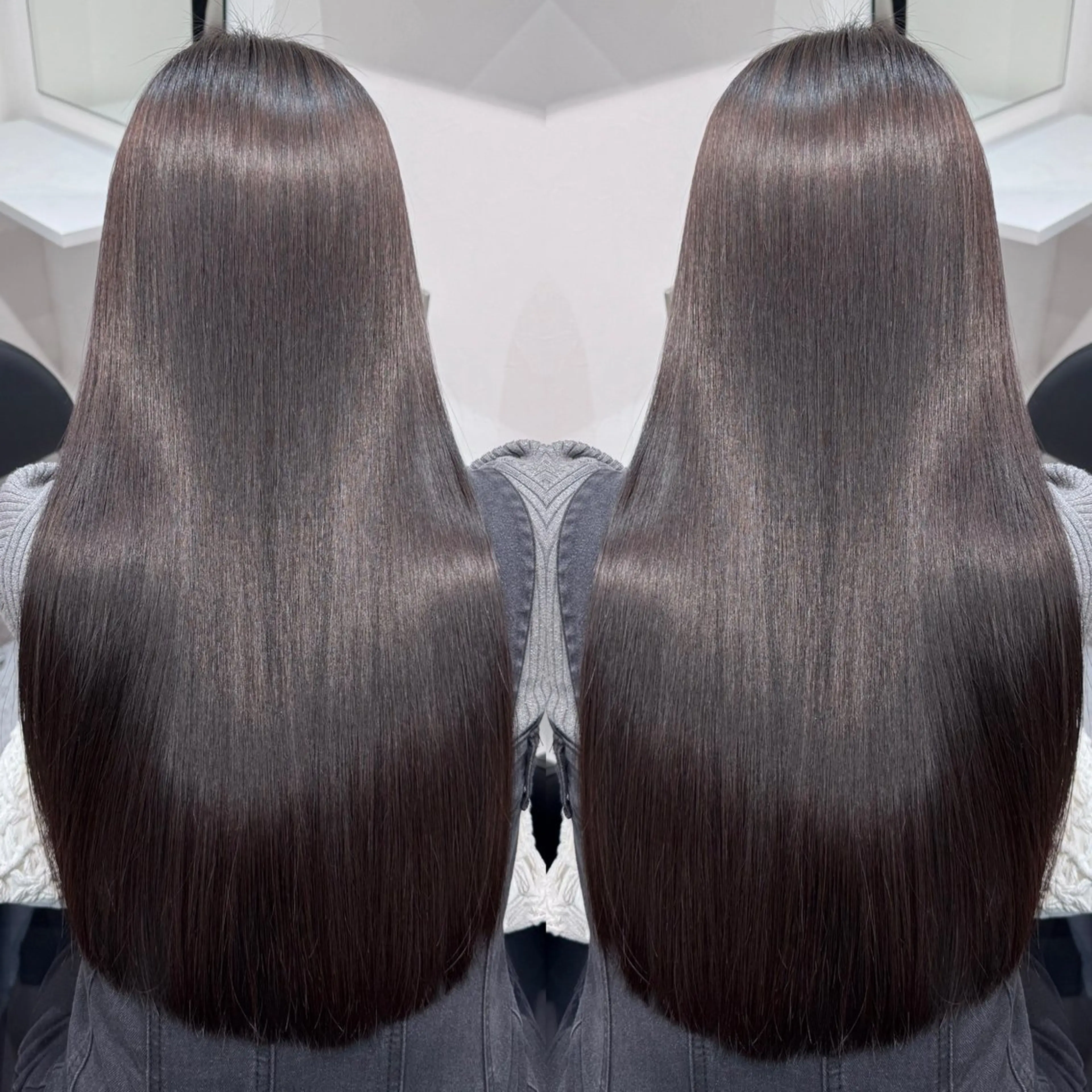 ロング カラー 髪質改善 縮毛矯正 トリートメント カット ヘアカラー トリートメント 究極の髪質改善🪞 美髪縮毛矯正🪞城のヘアスタイル