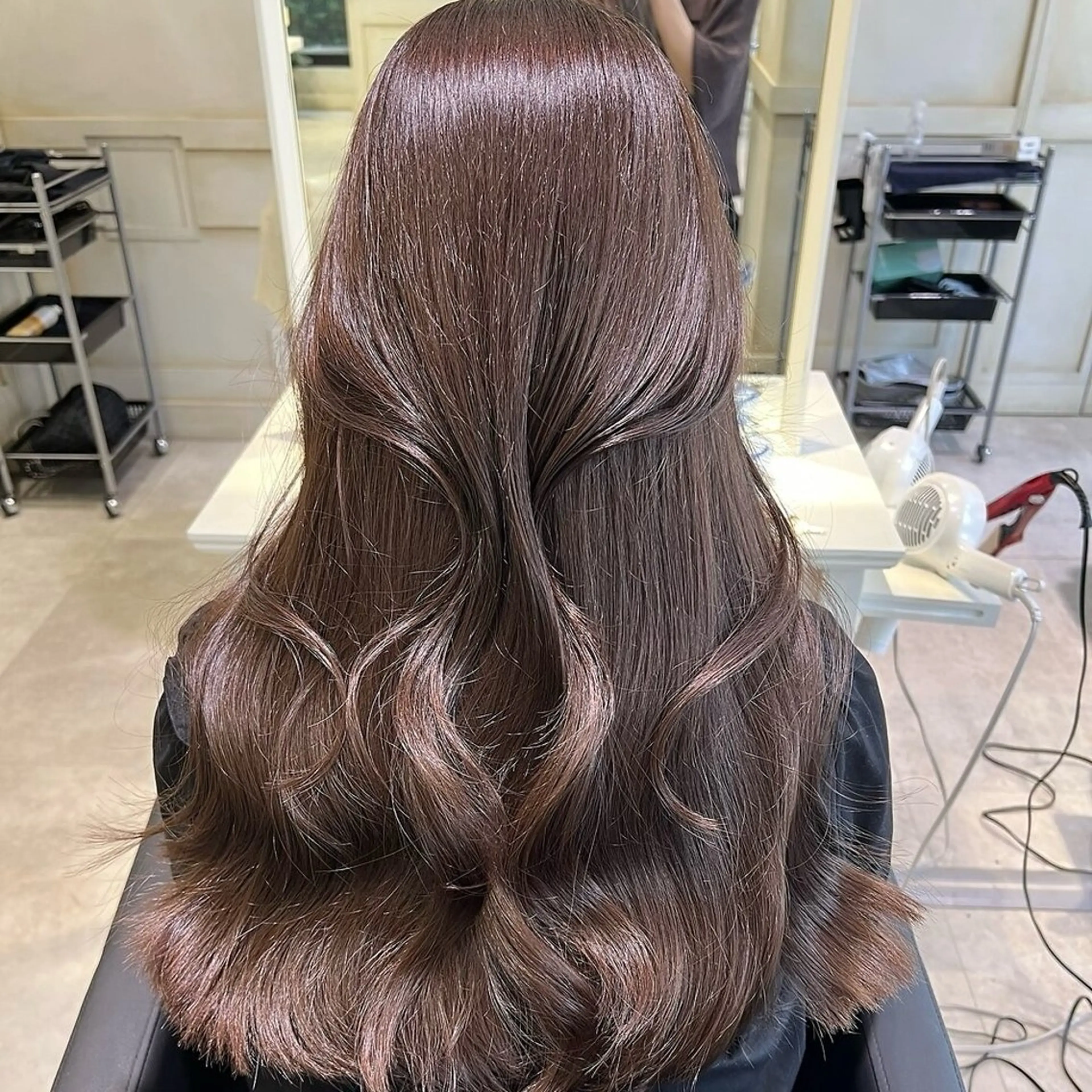 ミディアム カラー ヘアカラー トリートメント 💖ダブルカラー/ ケアカラー/レナ💖のヘアスタイル