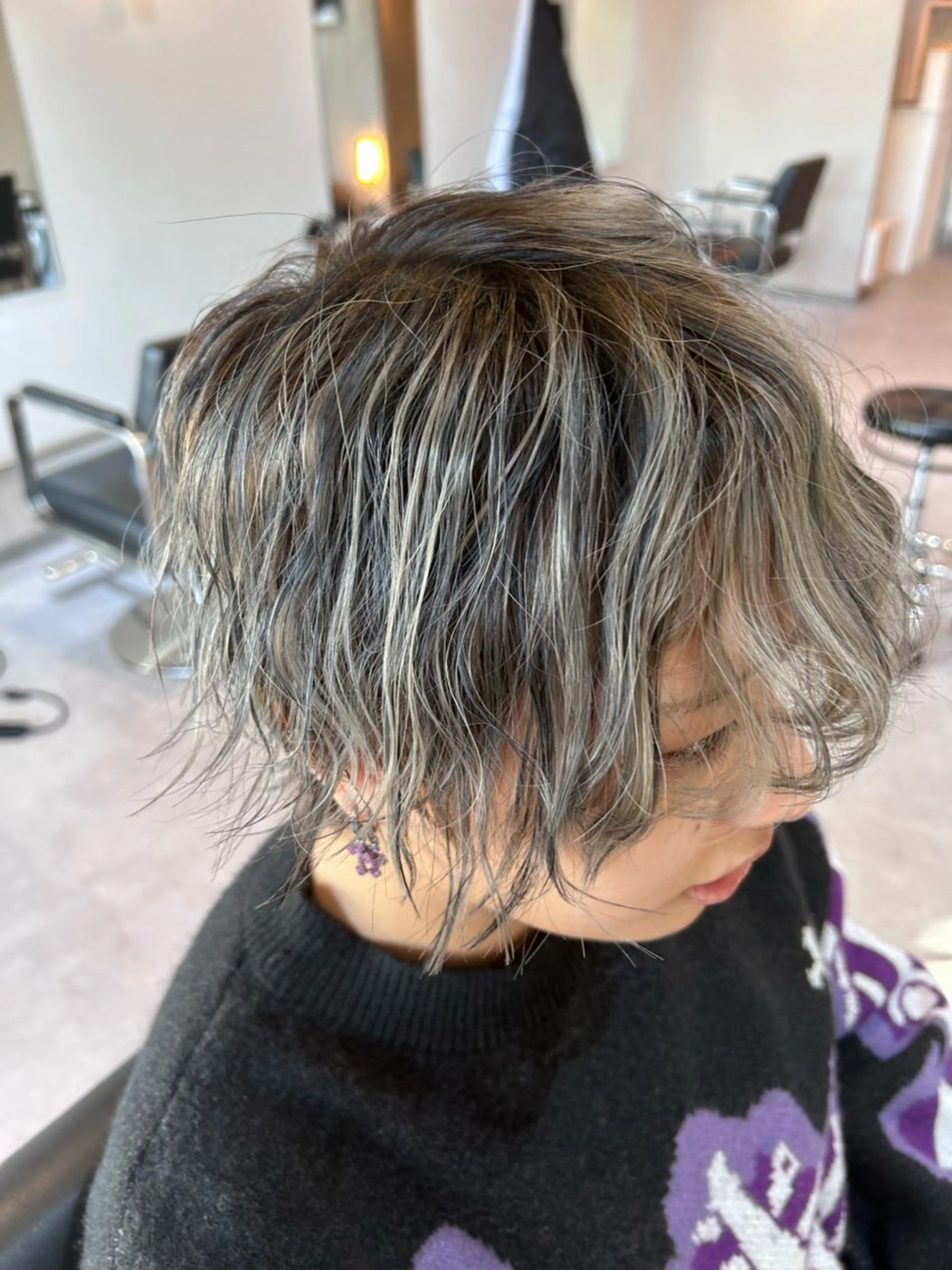ショート カラー カット ヘアカラー トリートメント TOSHIKI 透明感カラー🌈のヘアスタイル