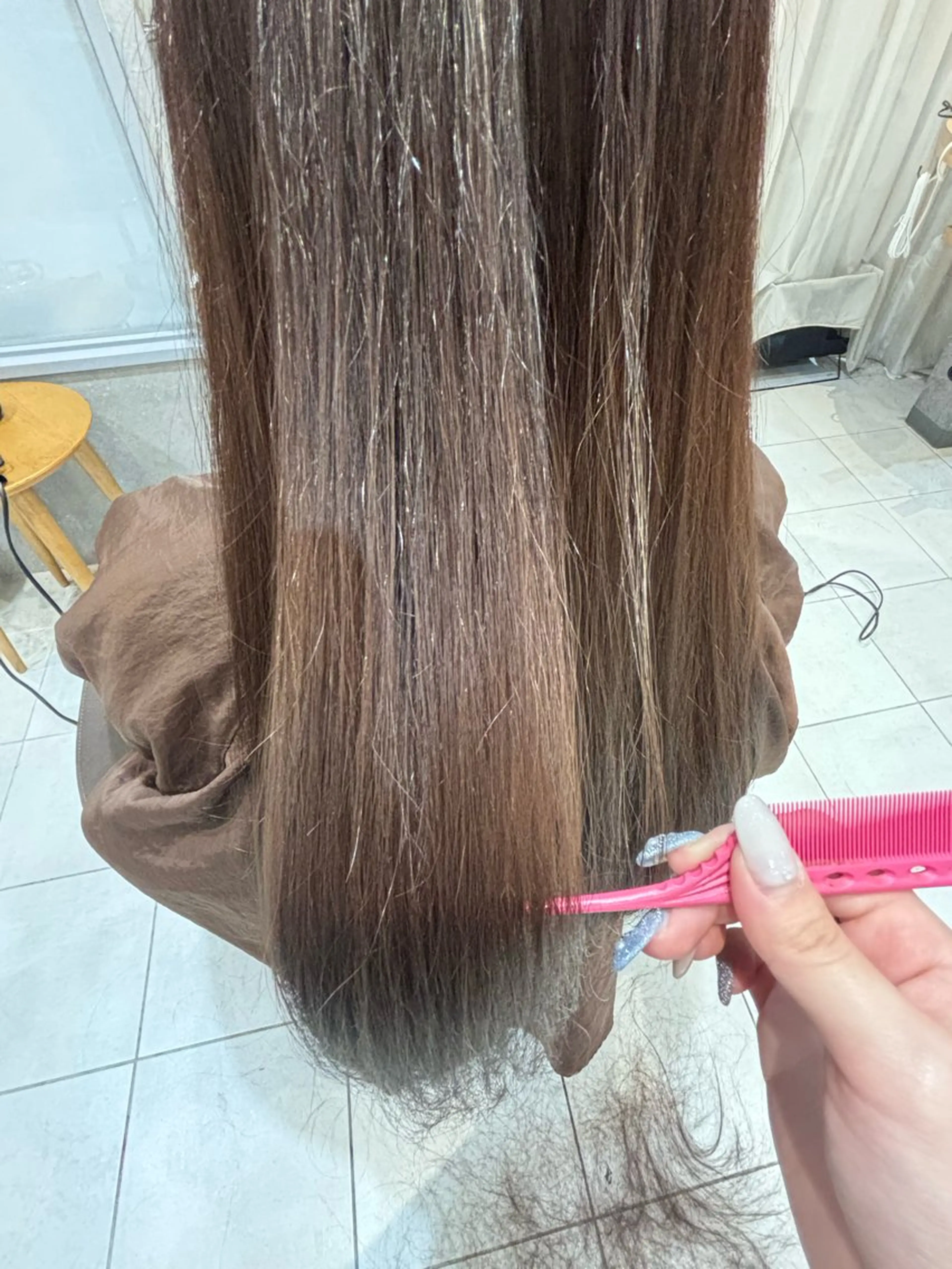 ロング 縮毛矯正 淺井 さくらのヘアスタイル