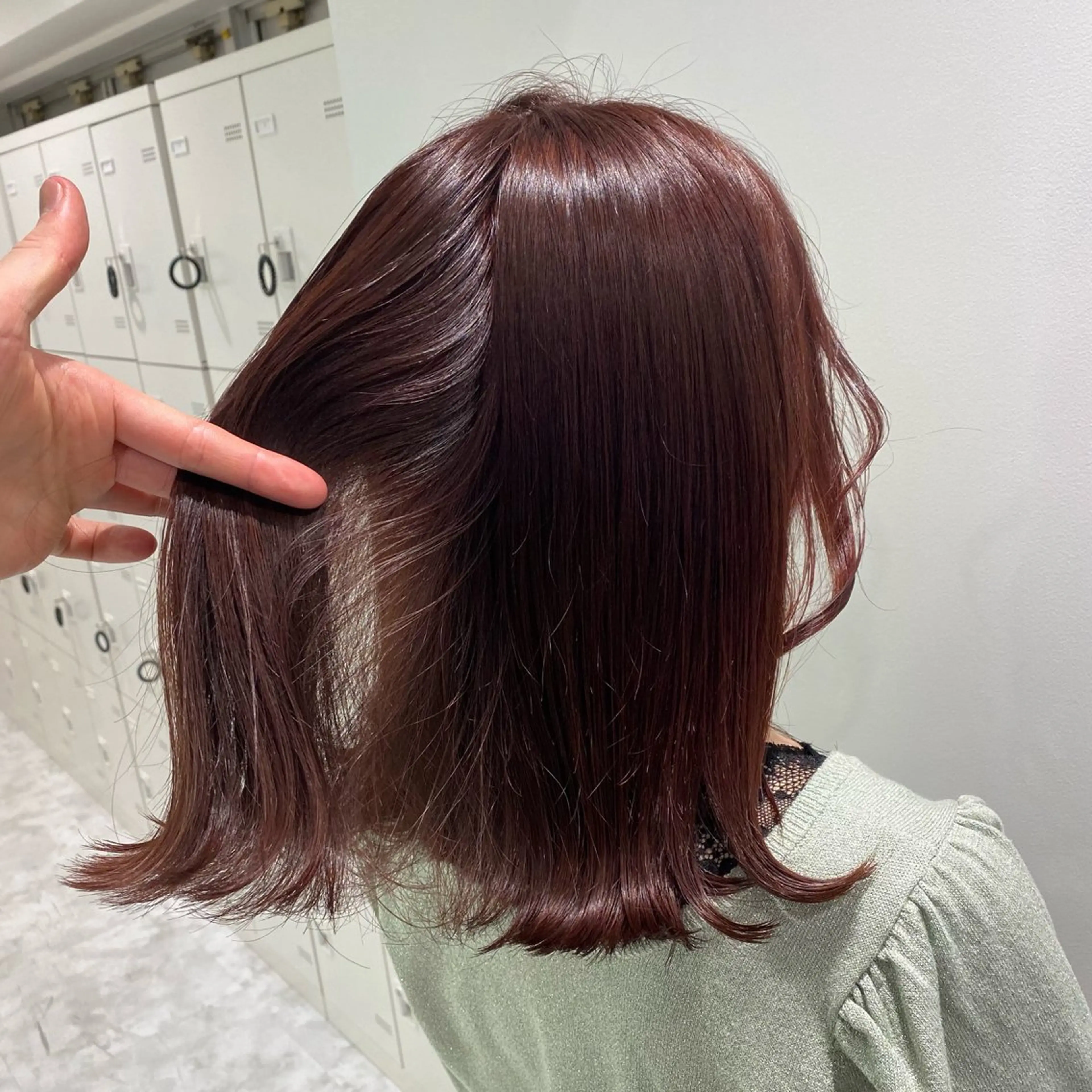 セミロング カラー カット ヘアカラー トリートメント ヘッドスパ ヘアセット 韓国風ベージュ🤎 赤みなし🌿横浜🤎のヘアスタイル