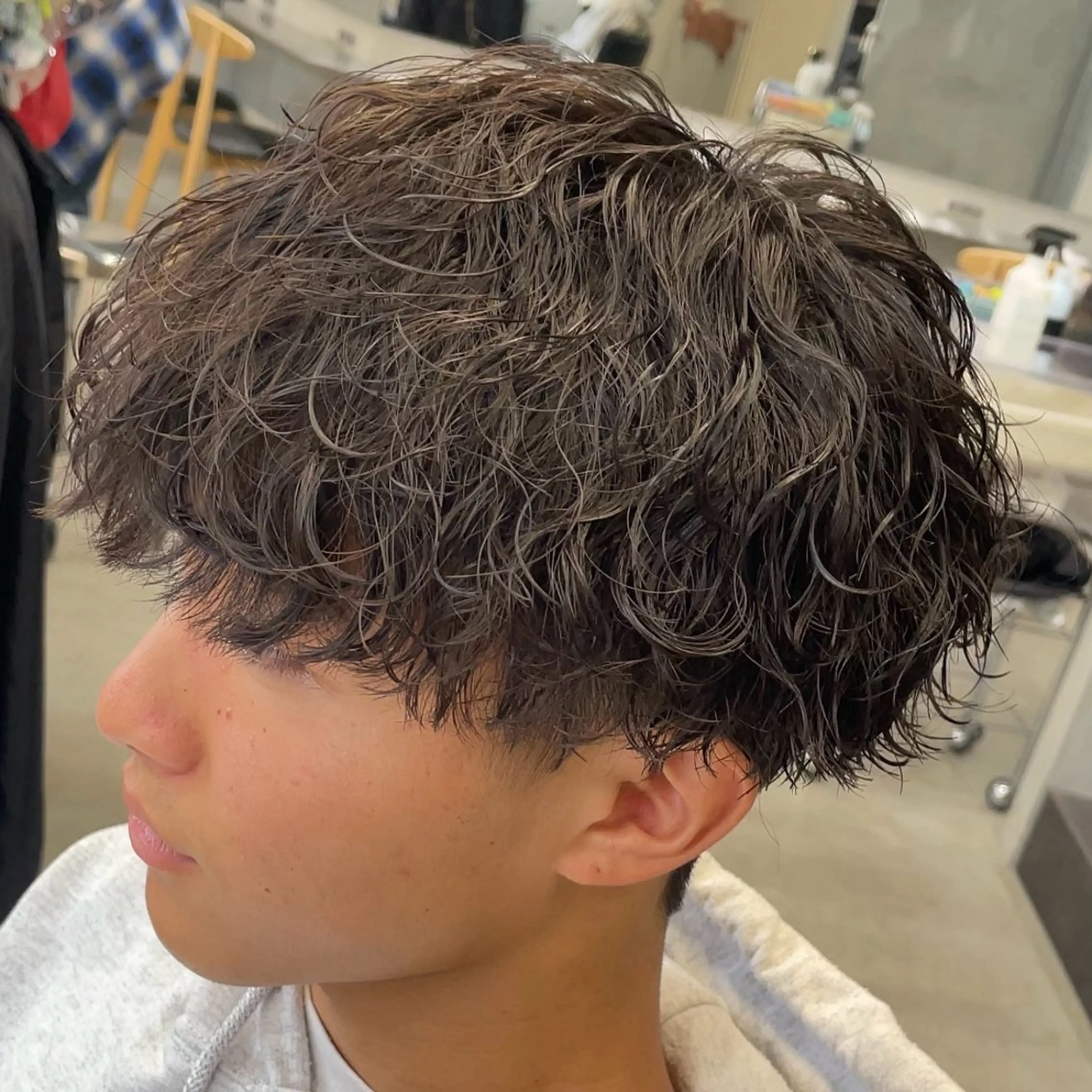 ミディアム パーマ ヘアアレンジ メンズ fifth 石川 凪のヘアスタイル