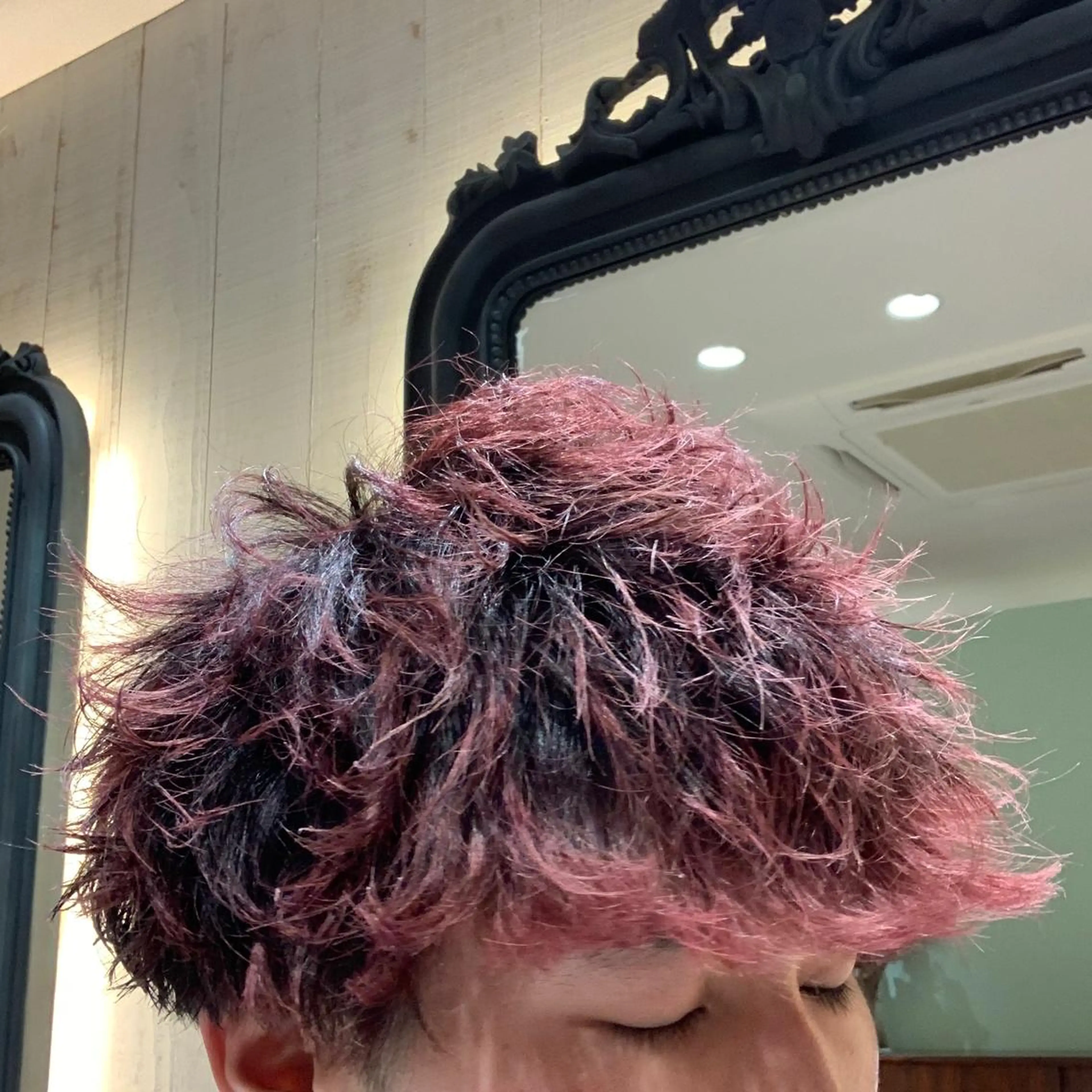 ショート カラー メンズ メンズブリーチ ブリーチ 【ロングウルフカット 姫カット】伊藤裕哉のヘアスタイル