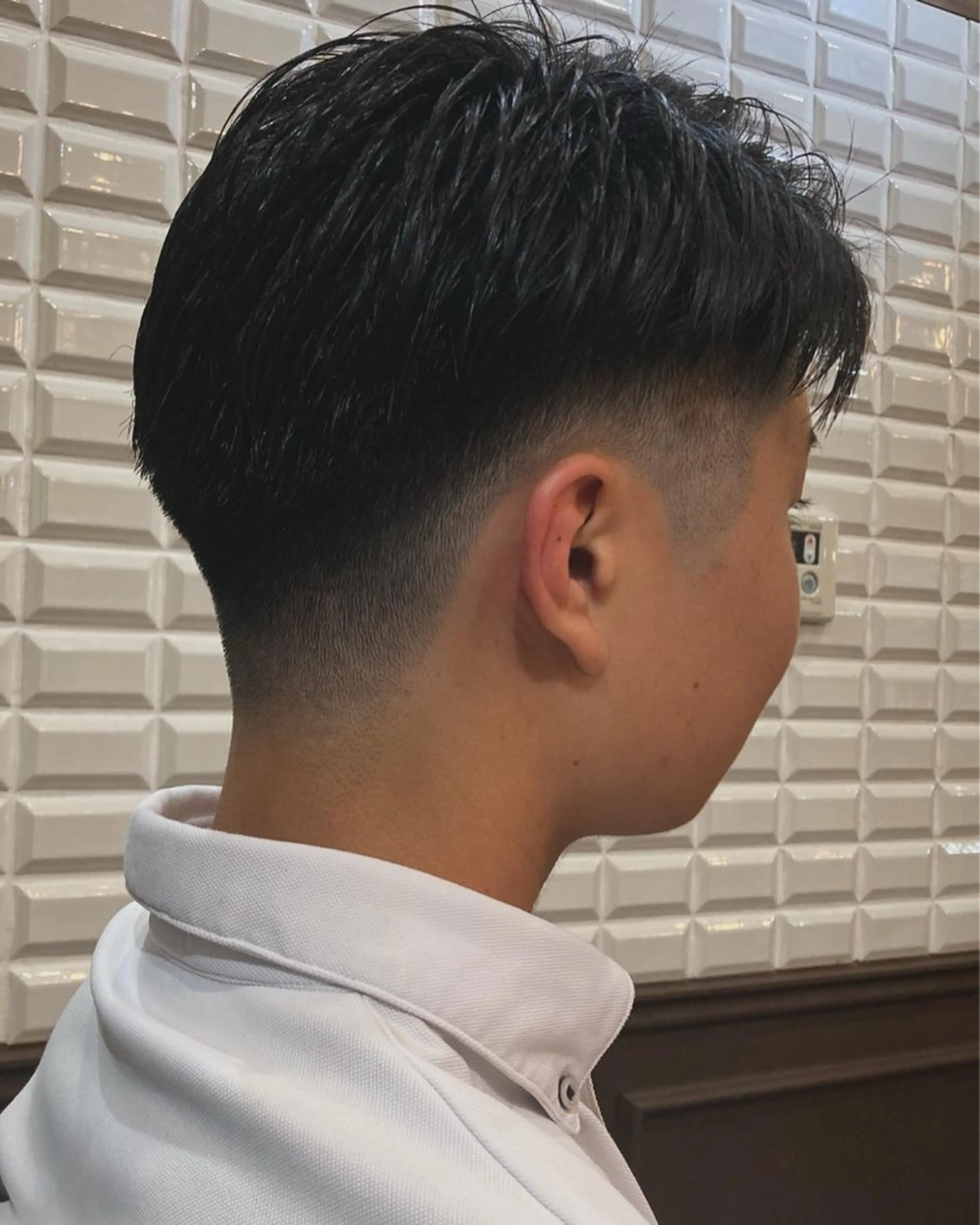 ショート メンズ フェードカット ルピナス中田店長 山口大地のヘアスタイル