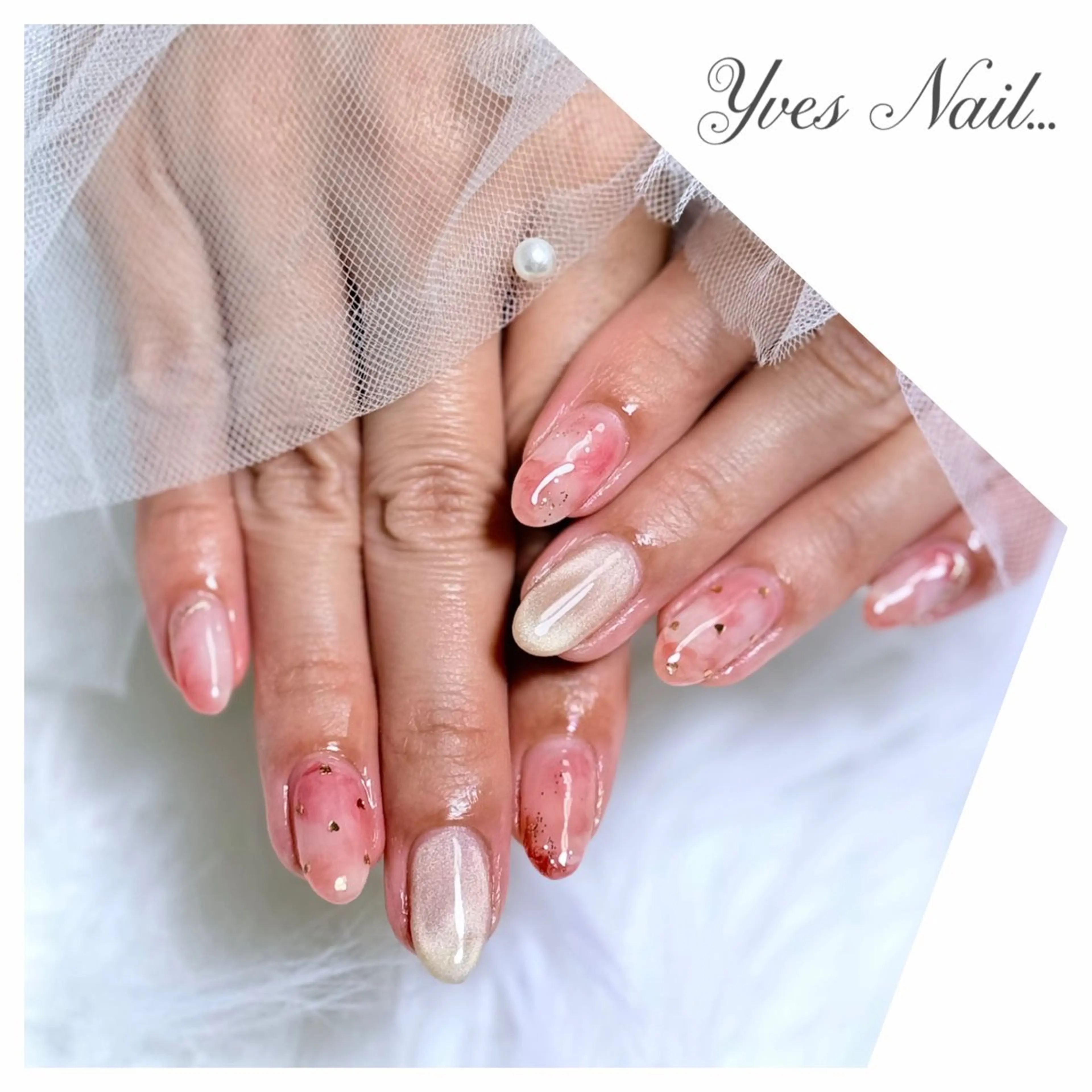 ネイル ハート マグネットネイル ニュアンスネイル ハンドネイル kanno yのネイルデザイン