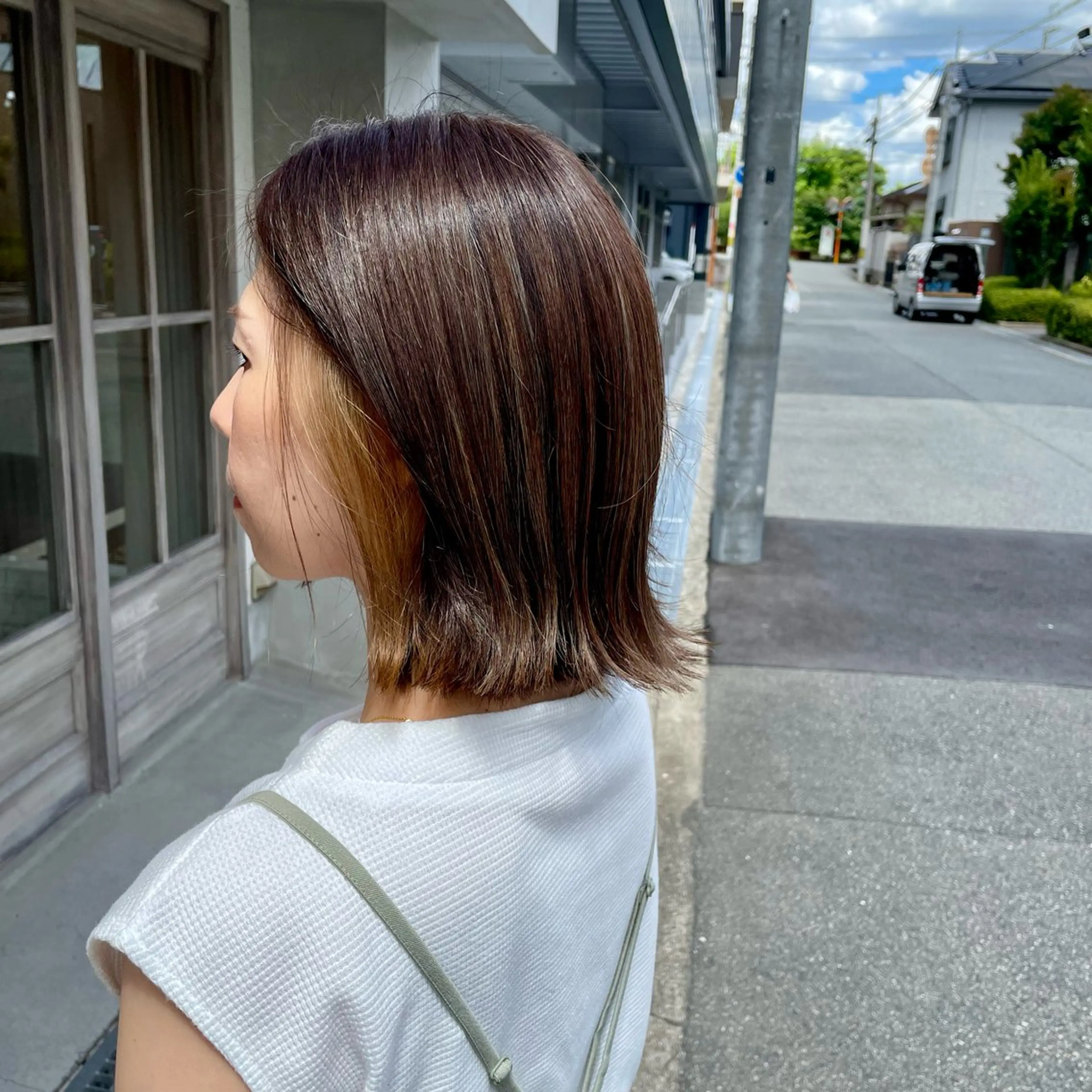 ミディアム カラー インナーカラー 髪質改善 カット ヘアカラー 【脱白髪染め】【髪質 改善】仲井槙一のヘアスタイル